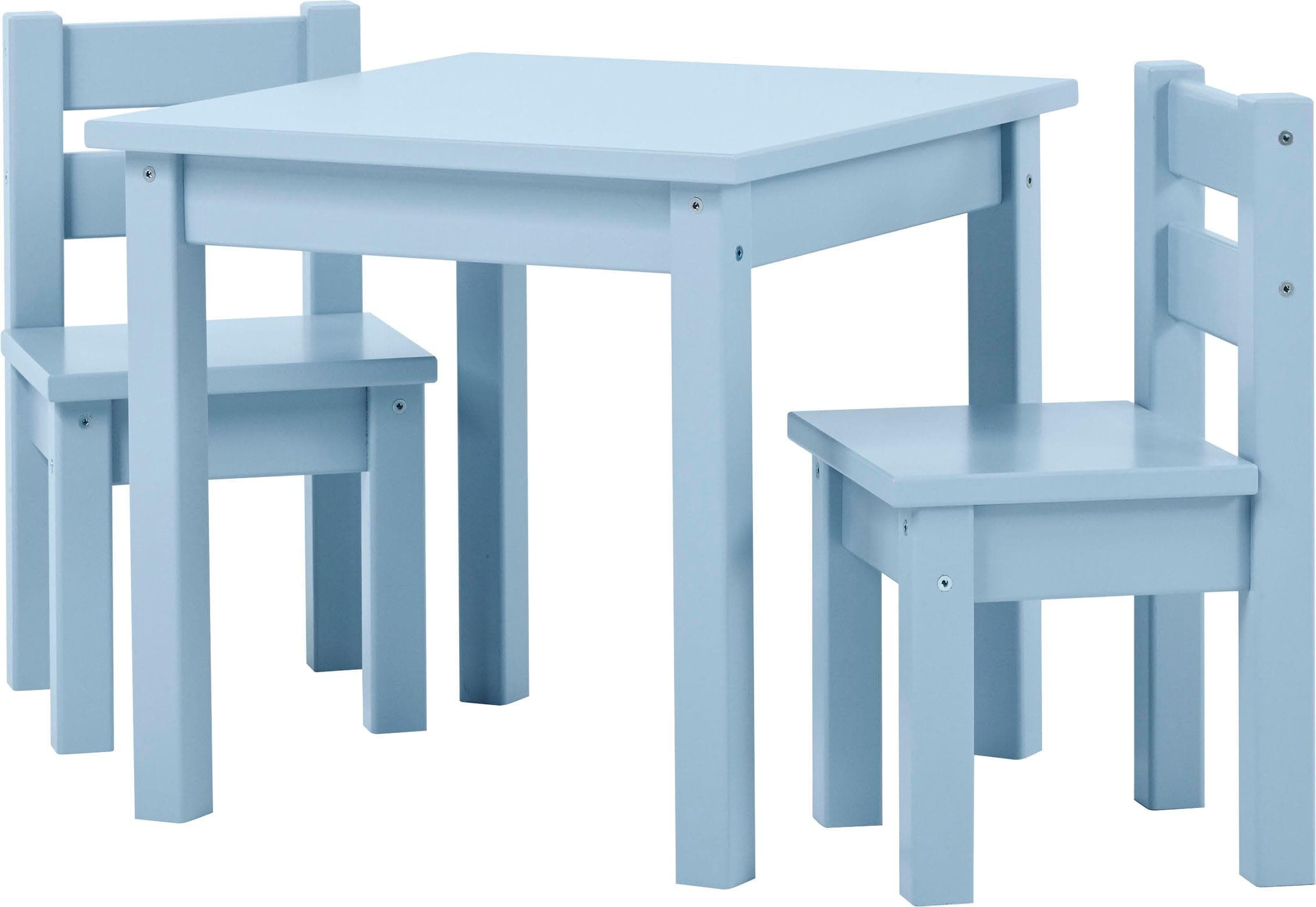 Kindertischgruppe mit 2 Stühlen - Vielfältige Farben