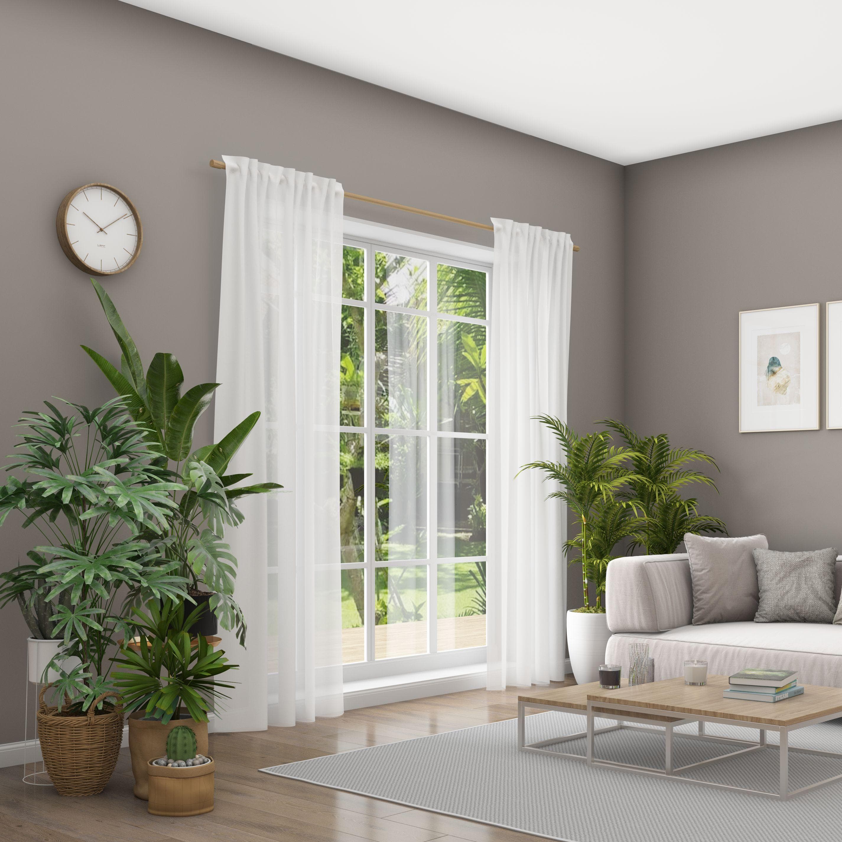 Neutex for you! Gardine Kiss: Halbtransparenter Vorhang mit Verdeckten Schlaufen