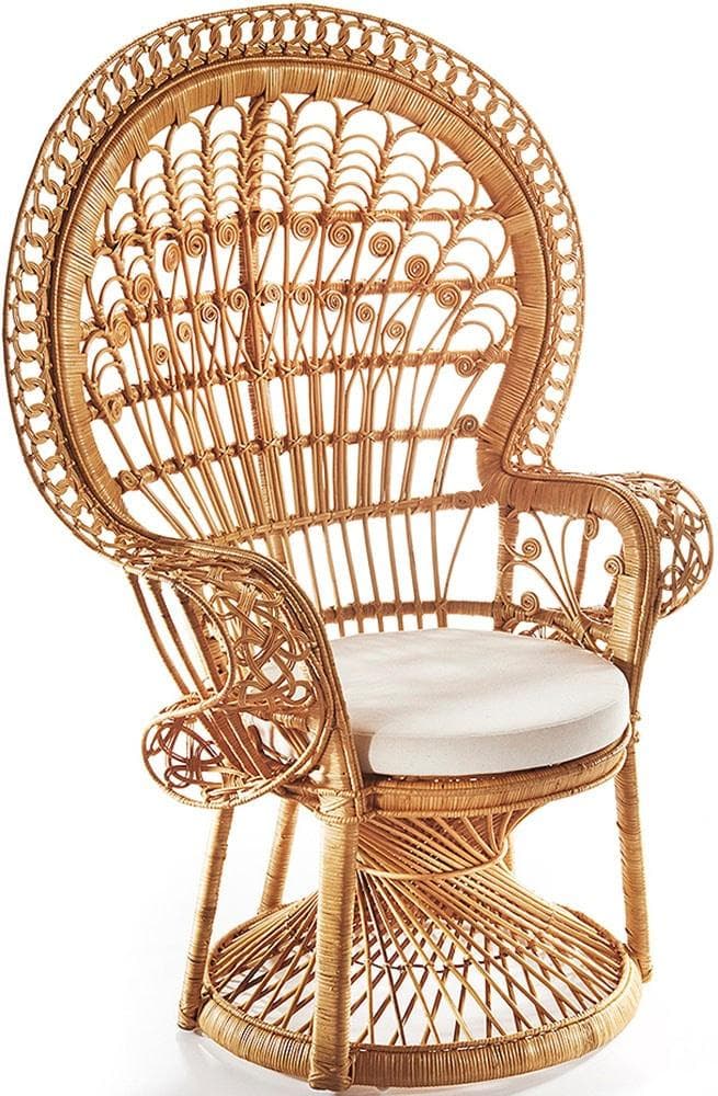 Locker Sessel 20003-04 Beige Natur Rattan