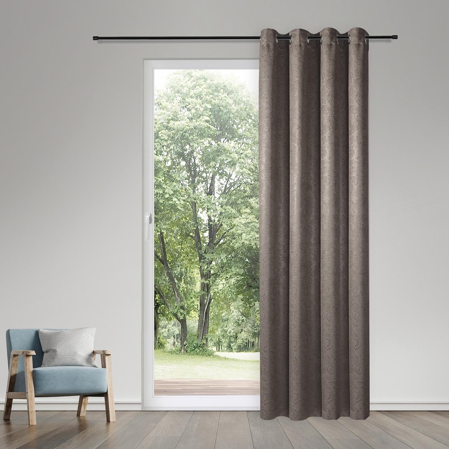 Gerster Grace Blickdichter Ösenschal in Taupe - Kunstfaser