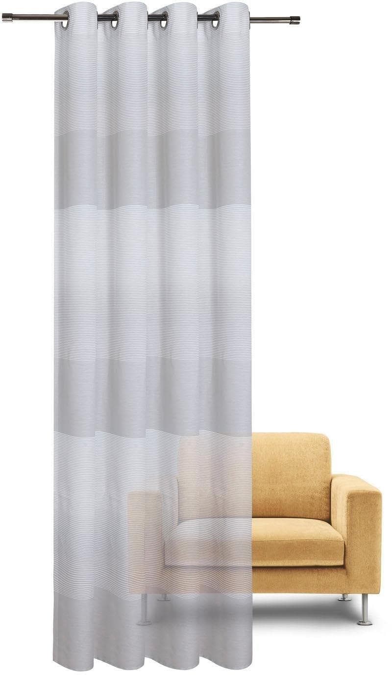 Gerster Vorhang Kelly: Halbtransparenter Streifen-Ösenschal in Modernem Design