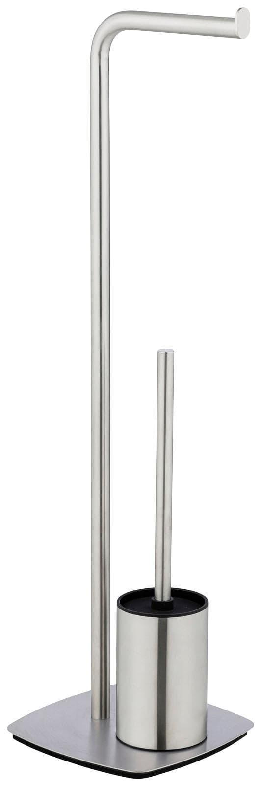WENKO Toilettenpapierhalter mit WC-Bürste aus Edelstahl