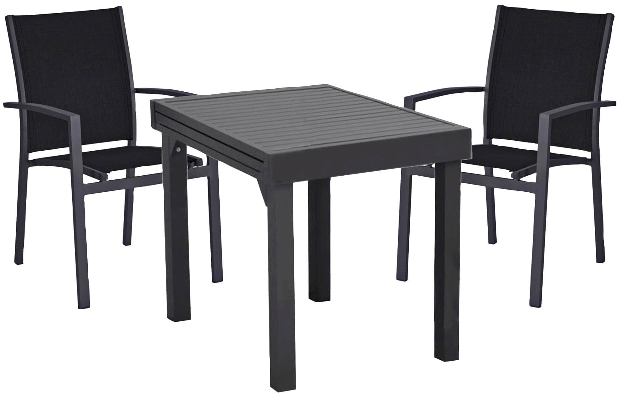 Garden Pleasure Elena Garten-Essgruppe Grau Aluminium