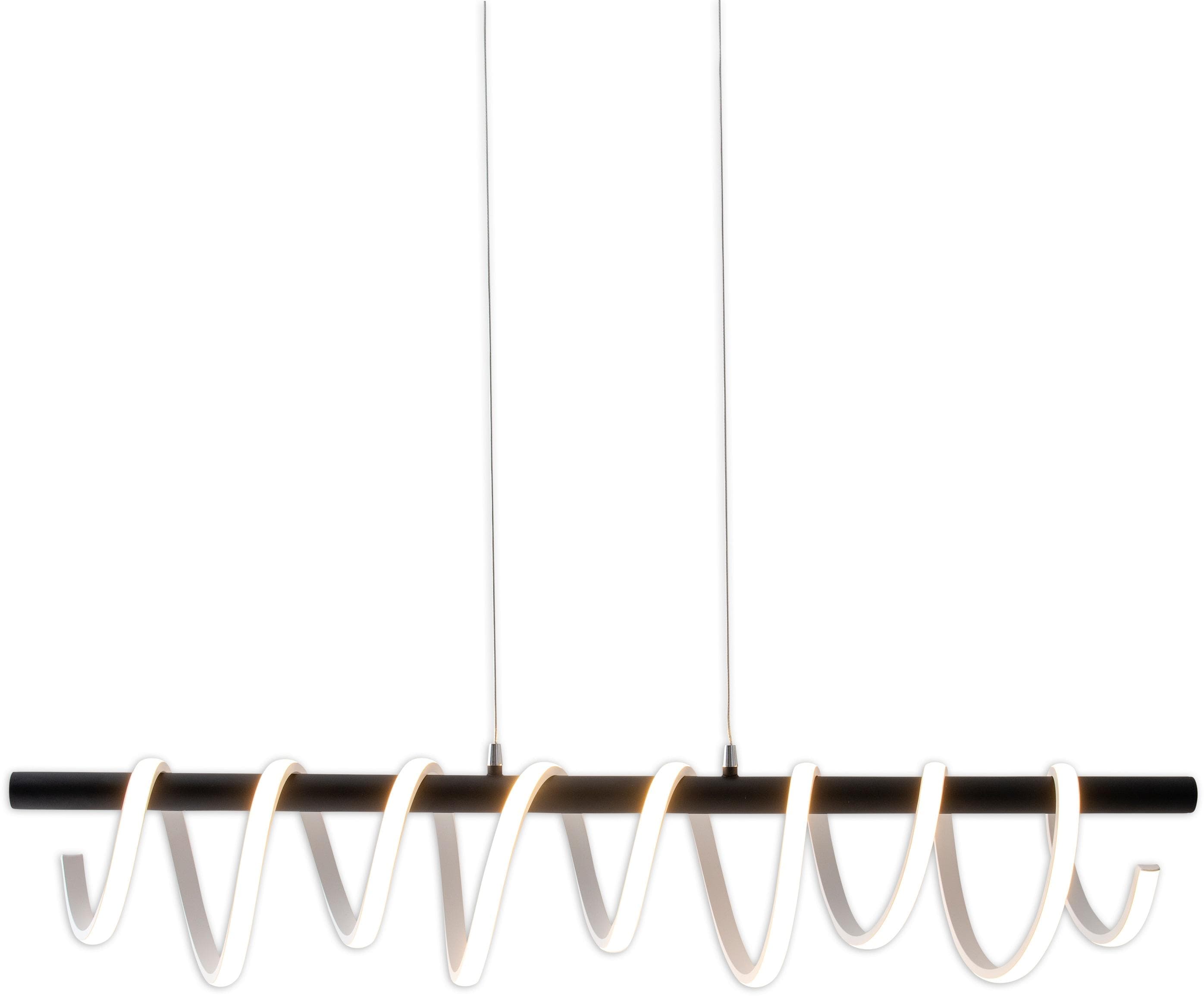 Näve LED Pendelleuchte Belleza - Dimmbar, Warmweiß, Schwarz/Weiß