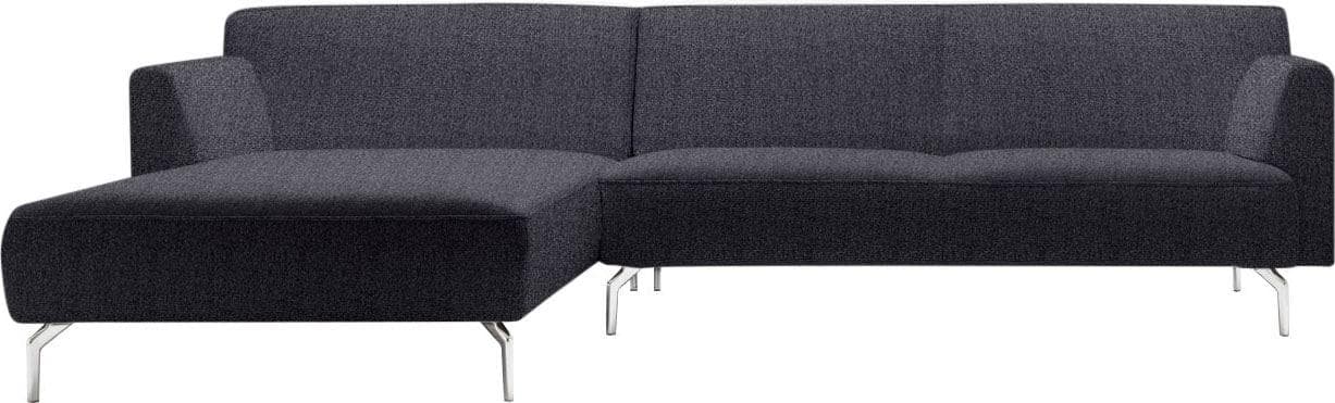 Creation BY ROLF BENZ Ecksofa CR.446 Anthrazitgrau Schwarz Chenille COCO
