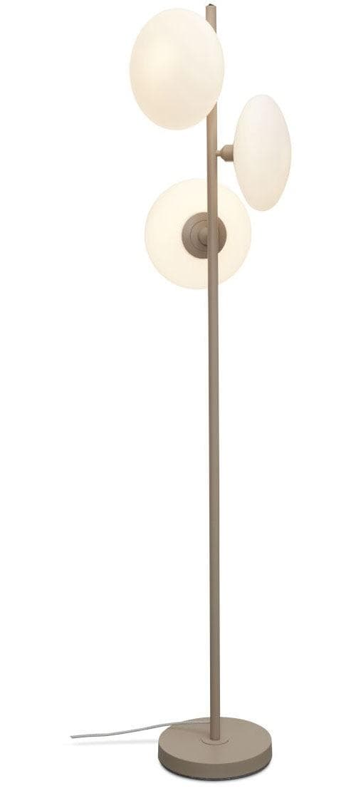 IT'S ABOUT ROMI Stehlampe SAPPORO Grau 3-flammig mit Glas