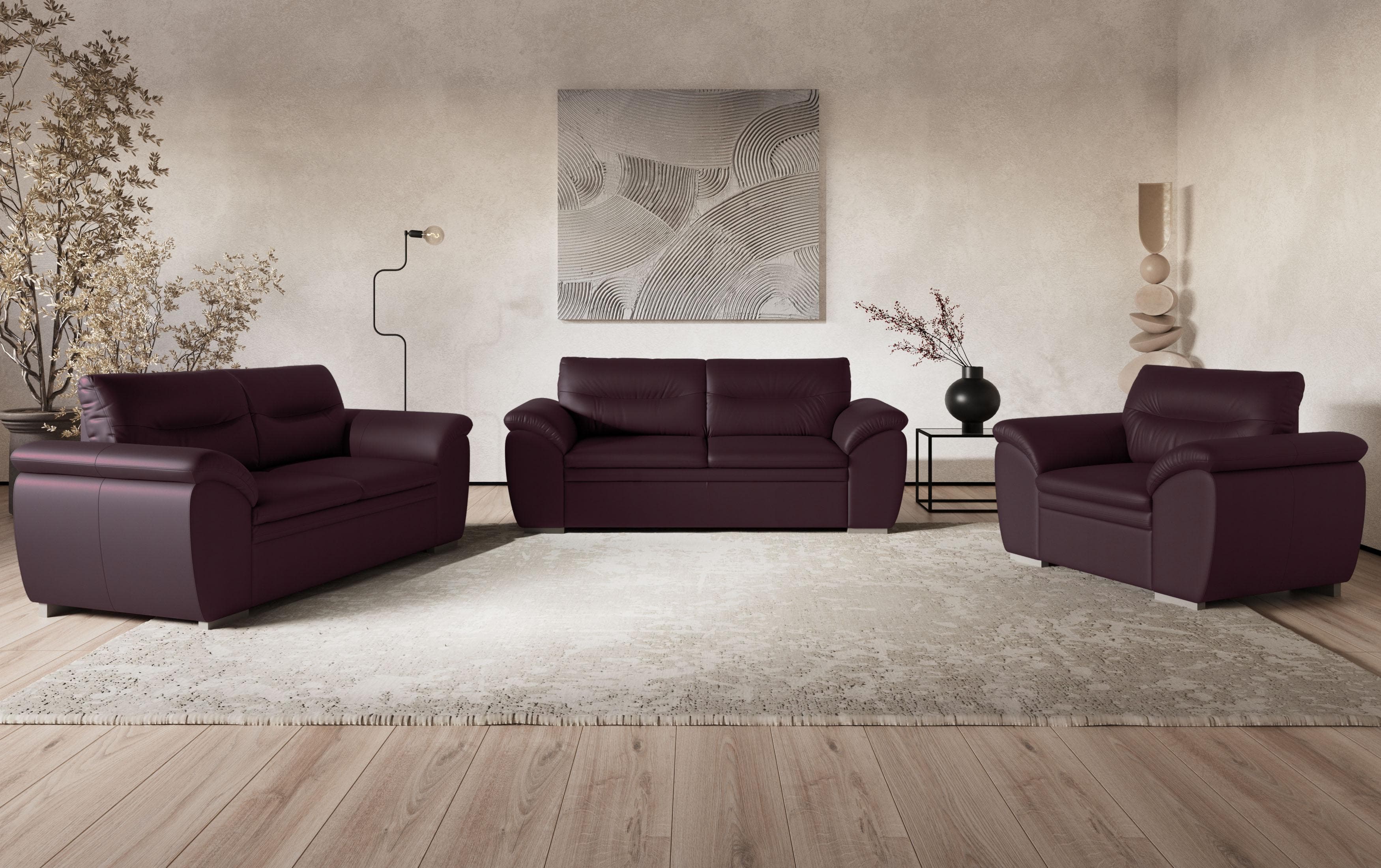 Elegante Polstergarnitur: 2,5- und 2-Sitzer Set