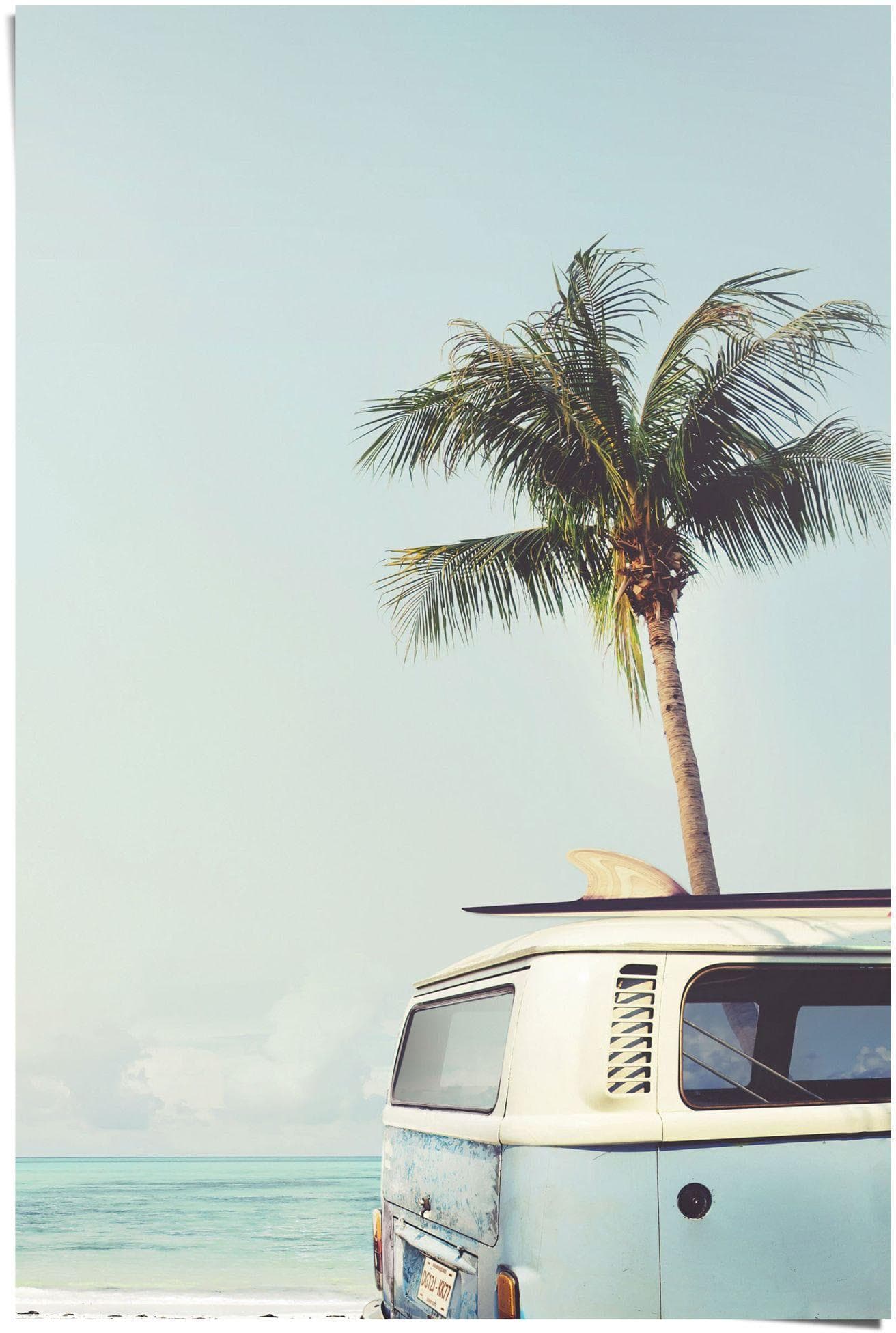 Poster REINDERS "Surfer Sommer" Blau