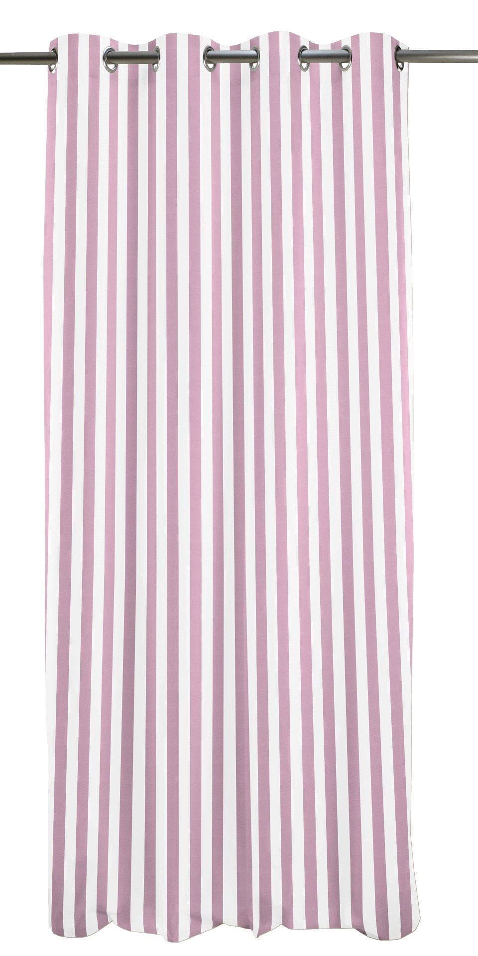 Apelt Gardine Delfi Rosa Weiß Polyester Ösen