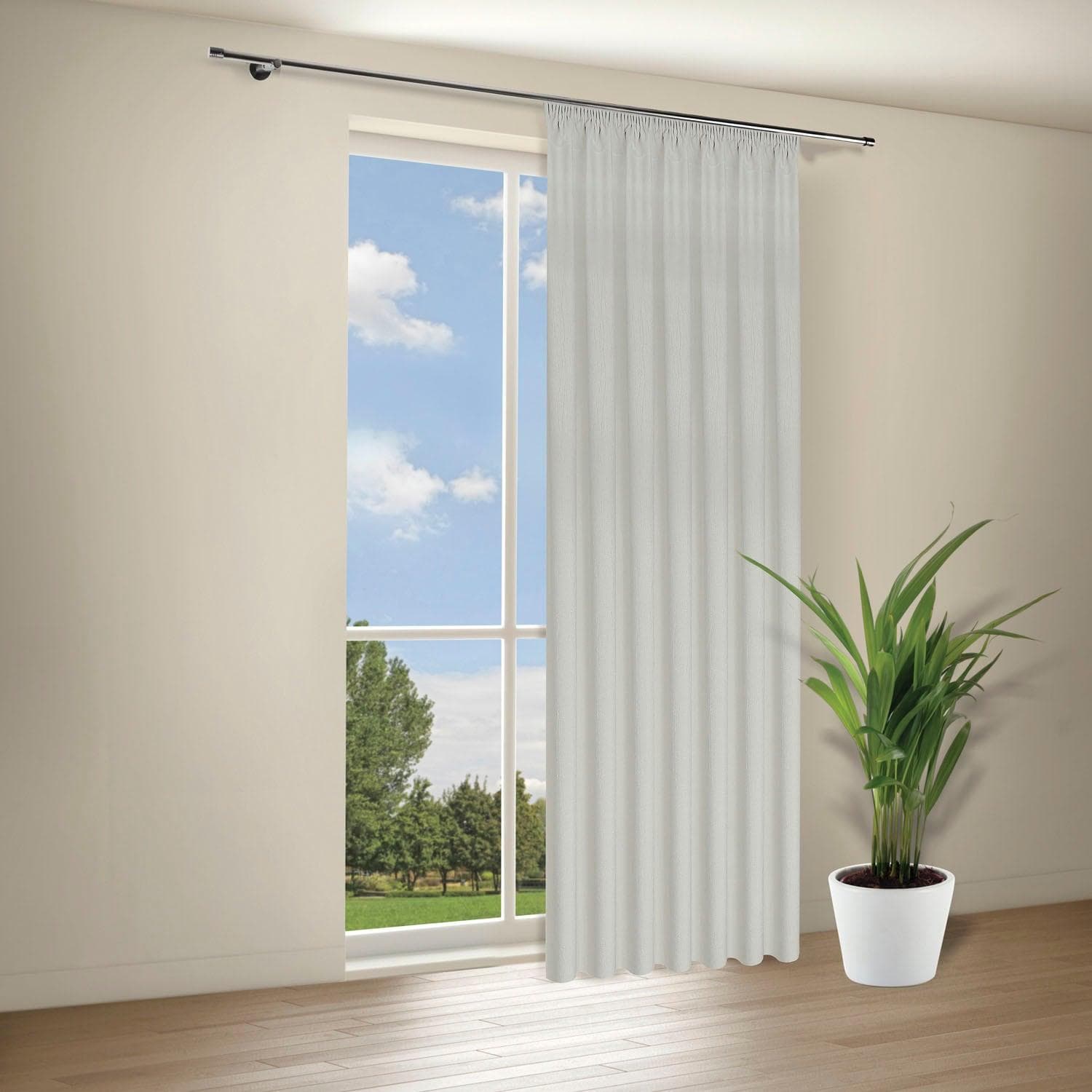 Gerster Kari Fertiggardine: Blickdicht, Kräuselband, Modernes Design