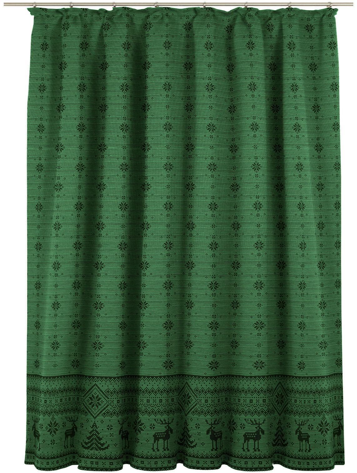 Vorhang WIRTH Romo Grün Jacquard Gardine 65x120cm
