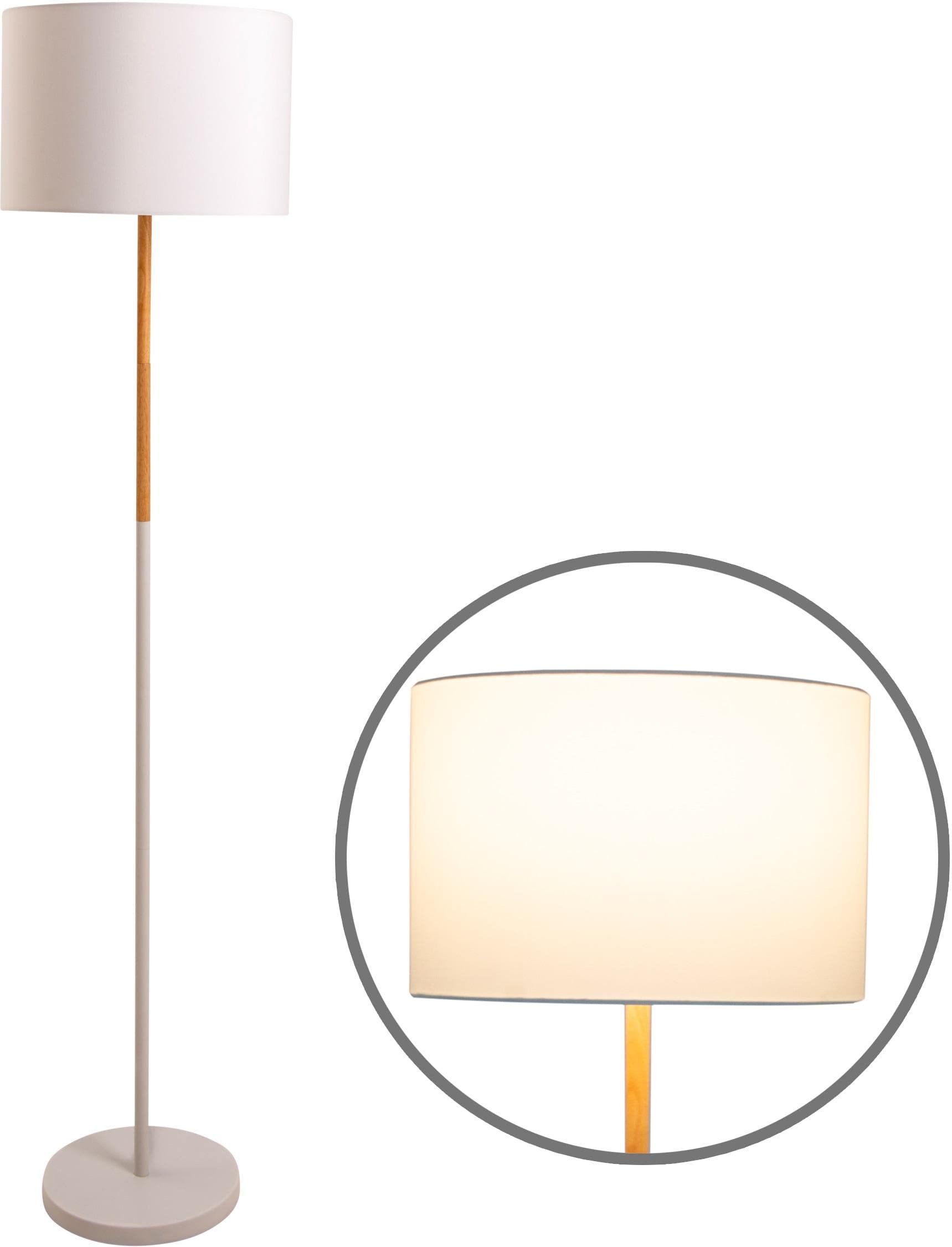 NÄVE Stehlampe Tessile Weiß Textil Metall