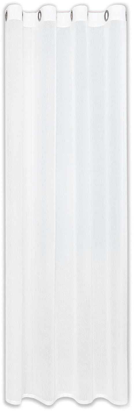 GERSTER Vorhang Gisela Weiß Ösenschal 140x235cm Polyester