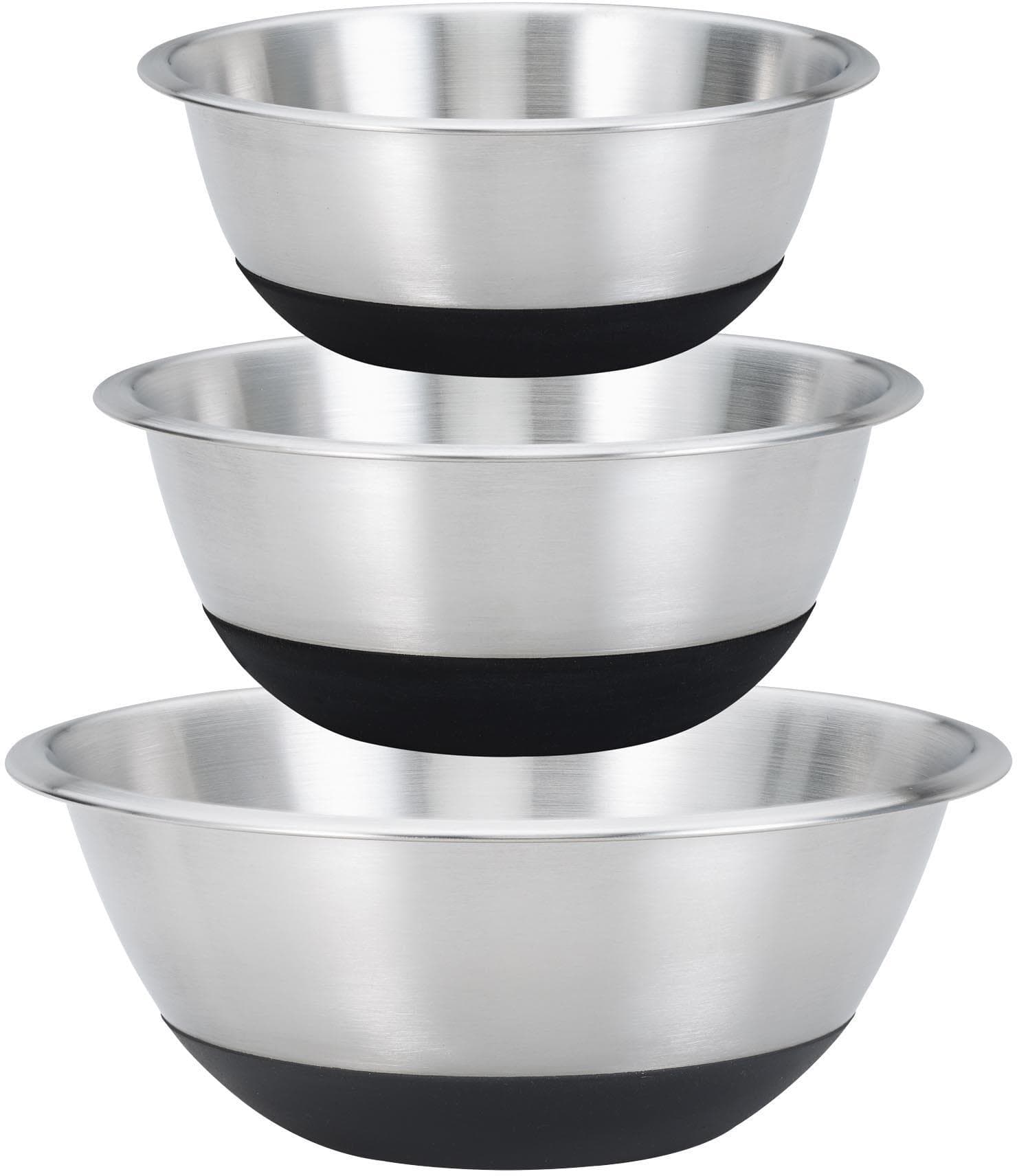 KING Schüssel-Set Black Steel 3-tlg. Silber/Schwarz Edelstahl