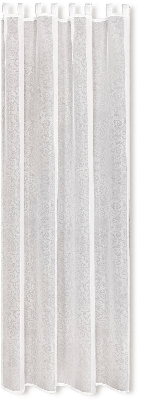 Gerster Vorhang Hanka: Transparenter Schlaufenschal mit Prägedruck