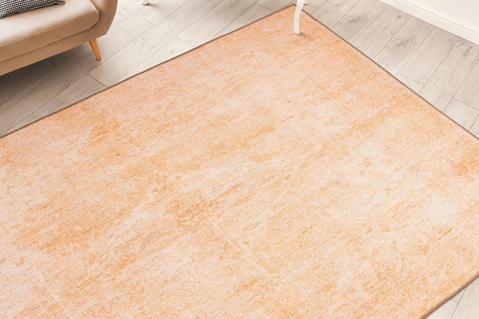CALO-DELUXE Teppich Ramses 808 Beige Vintage Optik Flachgewebe