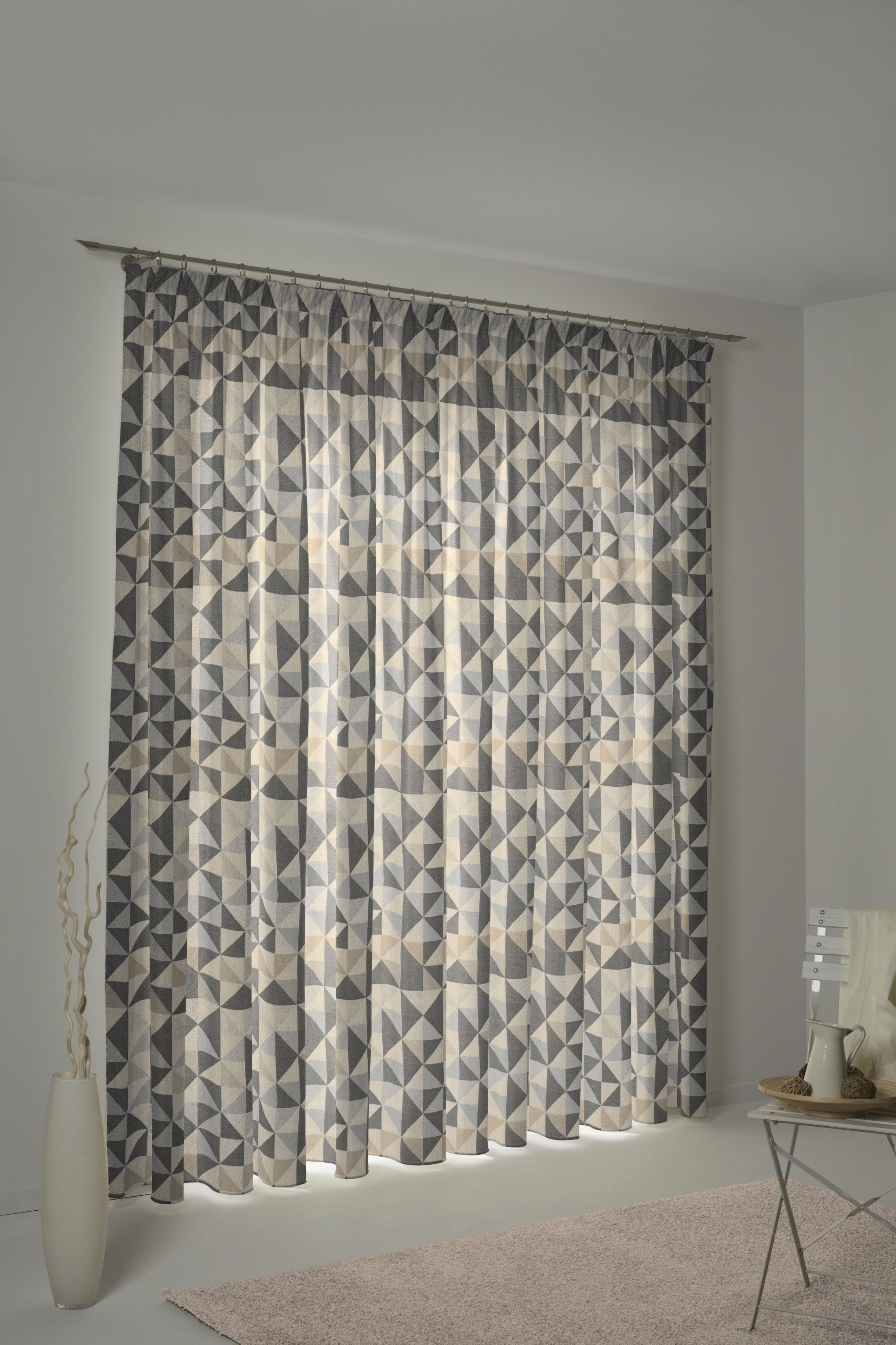 Vorhang ADAM Bio Bel Jacquard Schwarz 100% Bio-Baumwolle