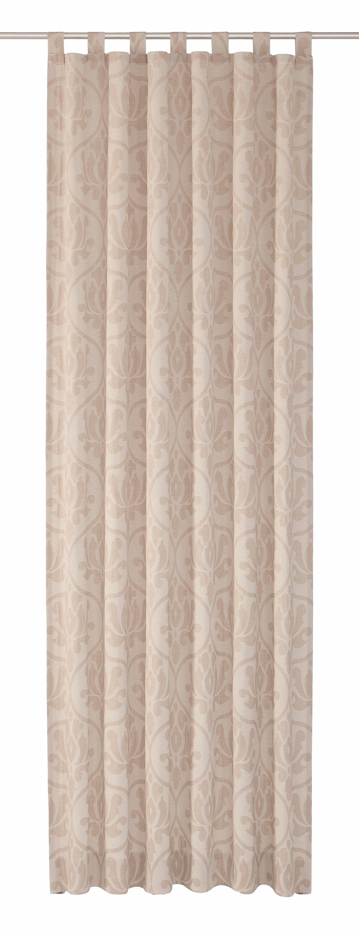 Vorhang WIRTH Medina Beige Baumwolle Polyester 135x145cm