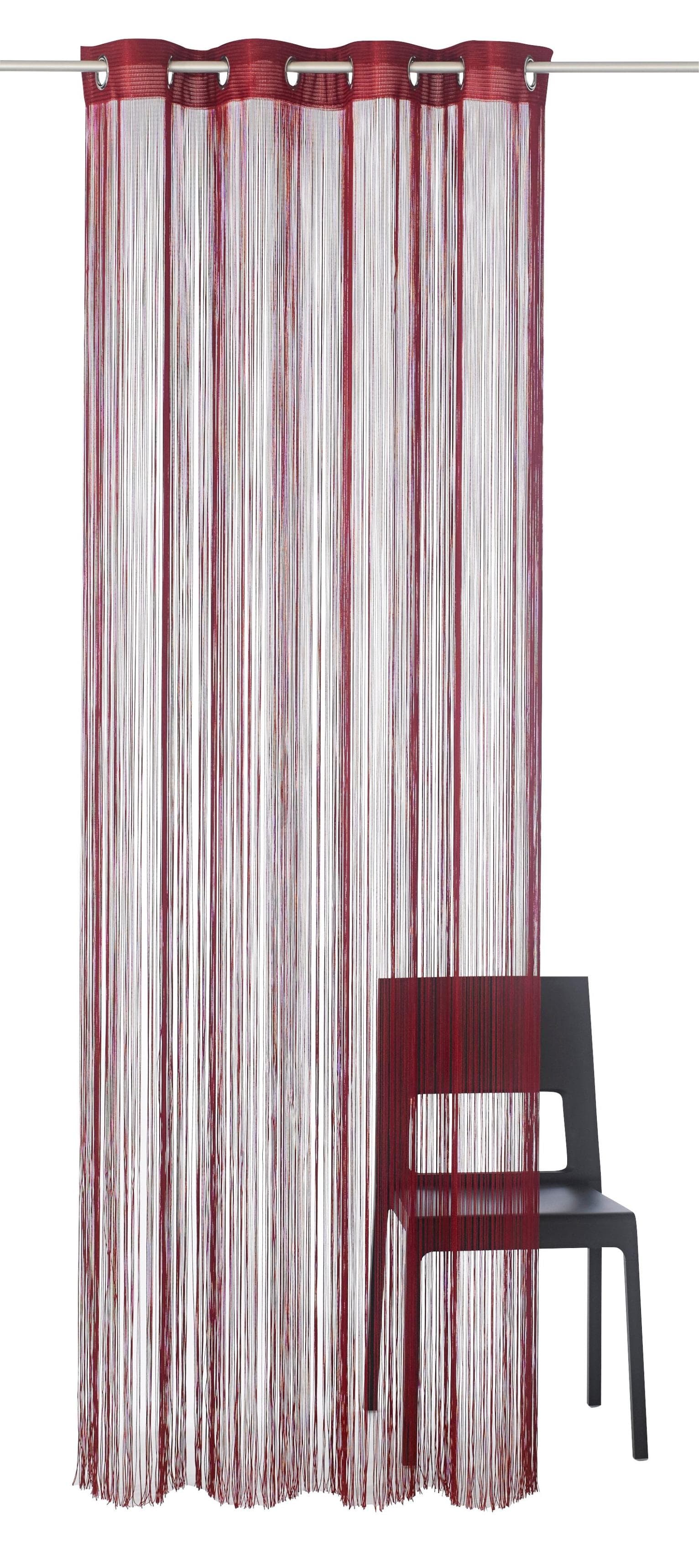 Fadenvorhang Weckbrot Leon Bordeaux 98cm Polyester
