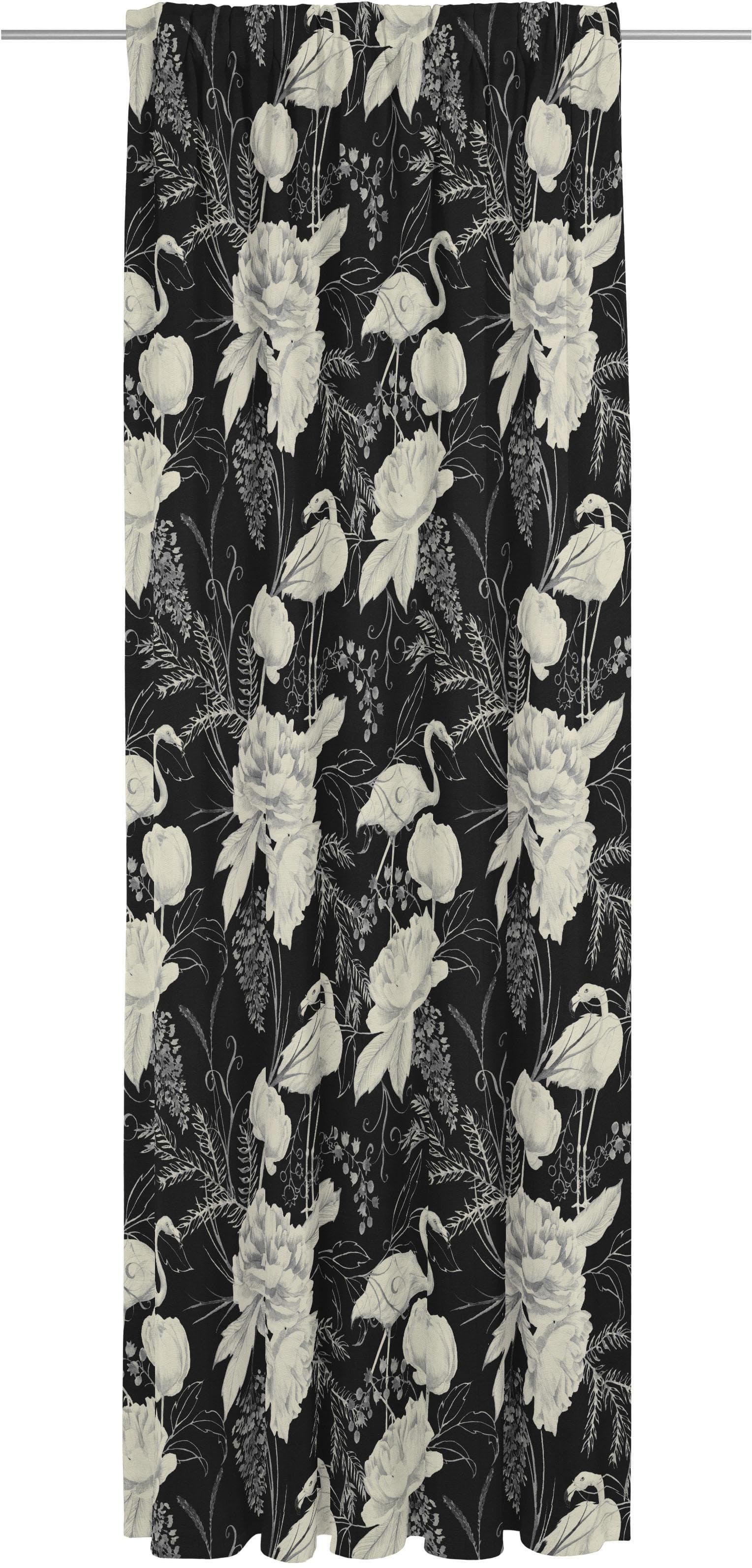 Vorhang ADAM Eden Jacquard Baumwolle Schwarz-Weiß