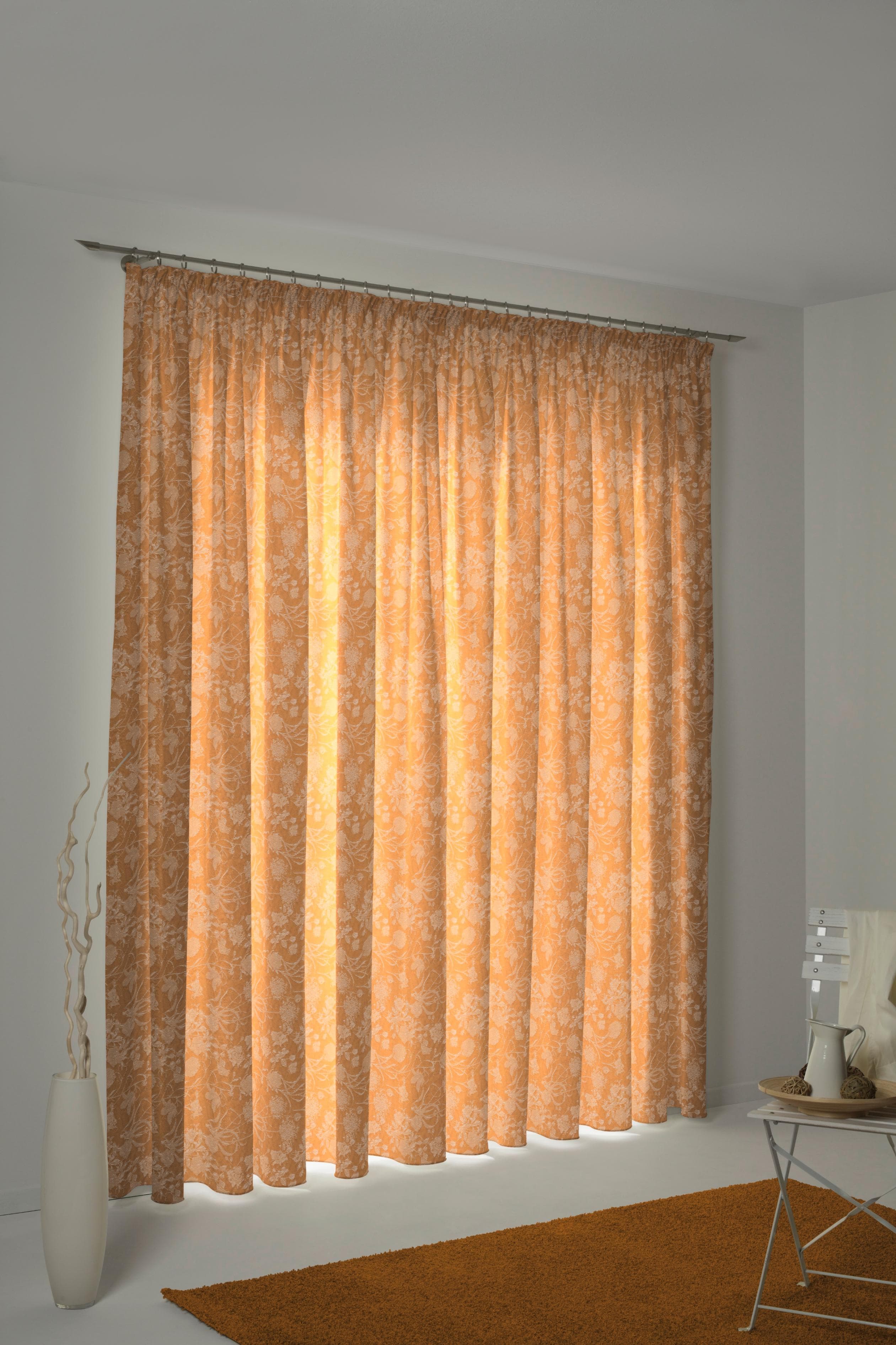 Vorhang ADAM Flower Cuvée Jacquard Gelb
