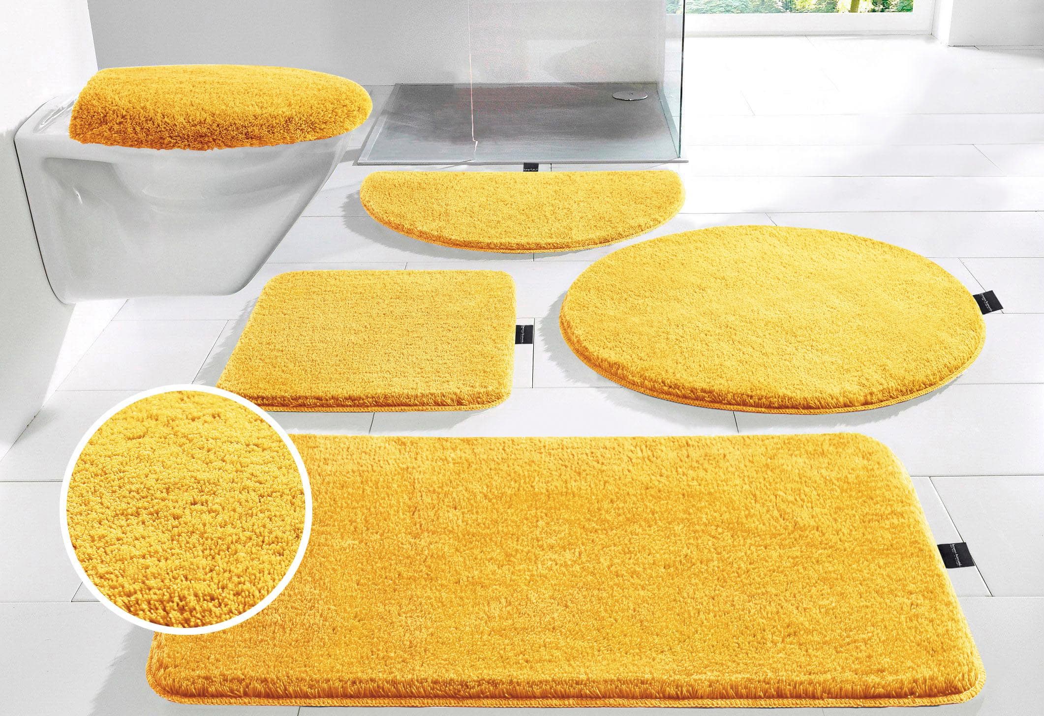 Bruno Banani Lana Badteppich Gelb Unifarben