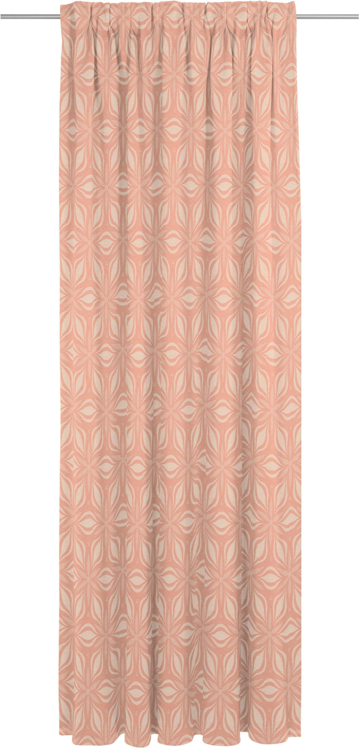 ADAM Vorhang Retro Floret Orange Jacquard 100% Bio-Baumwolle