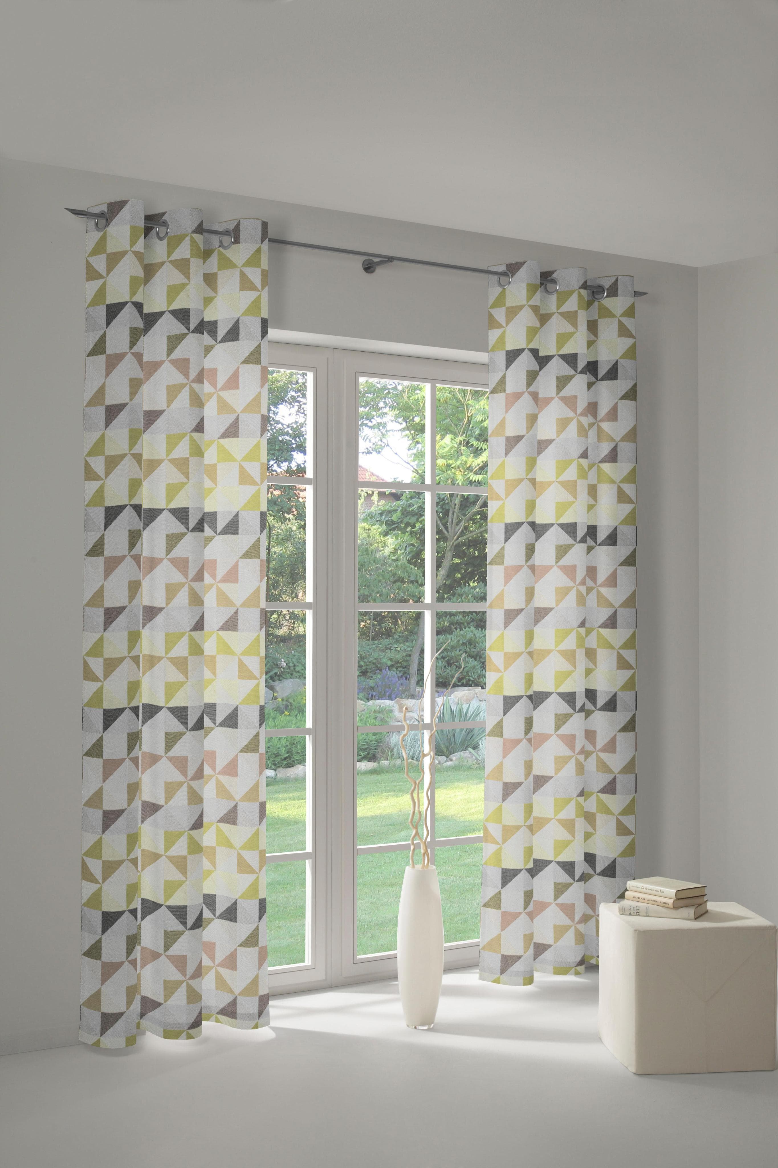 WIRTH Vorhang Berlare Grün Jacquard Blickdicht