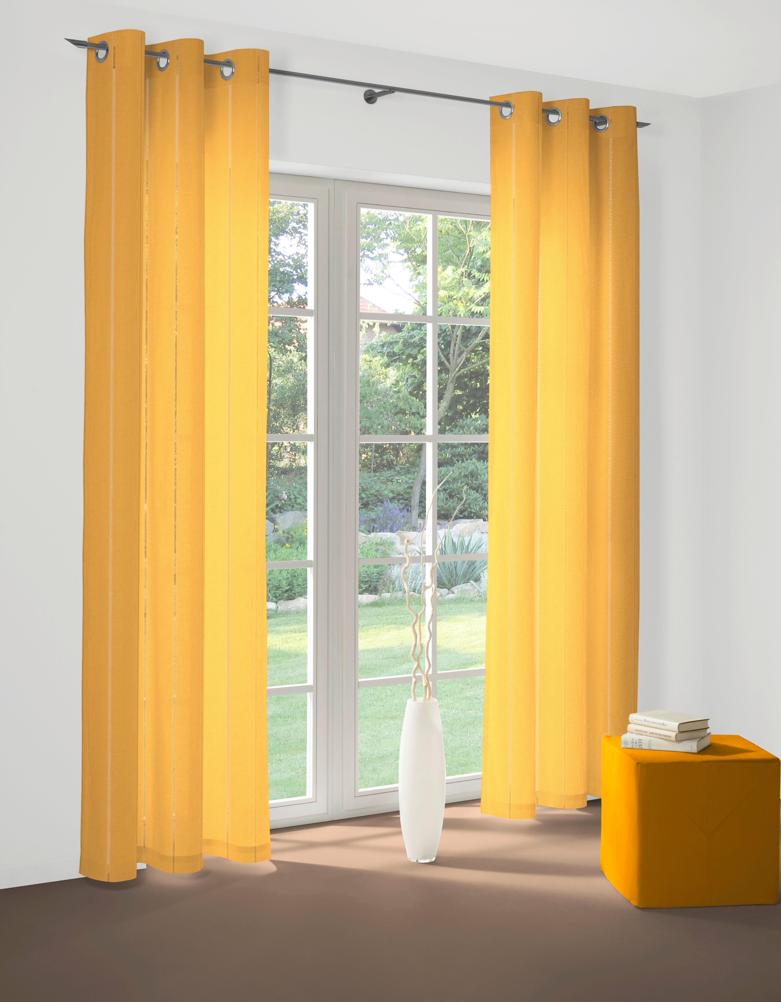 WIRTH Vorhang Felsted Gelb Jacquard Polyester