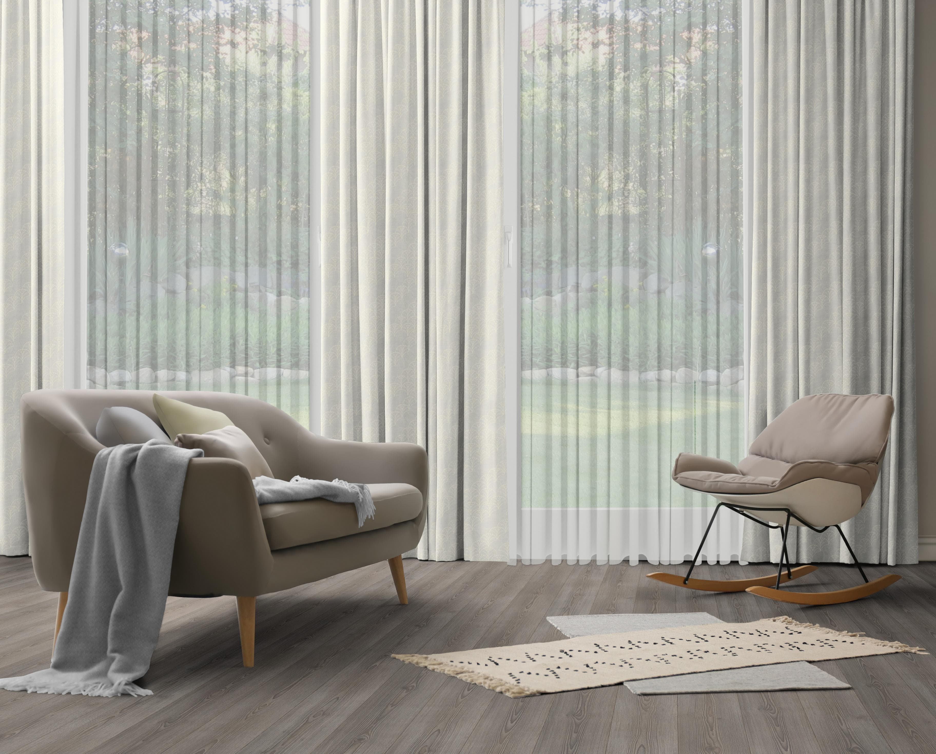 Vorhang ADAM Argentinian Criolla Light Jacquard Hellgrau