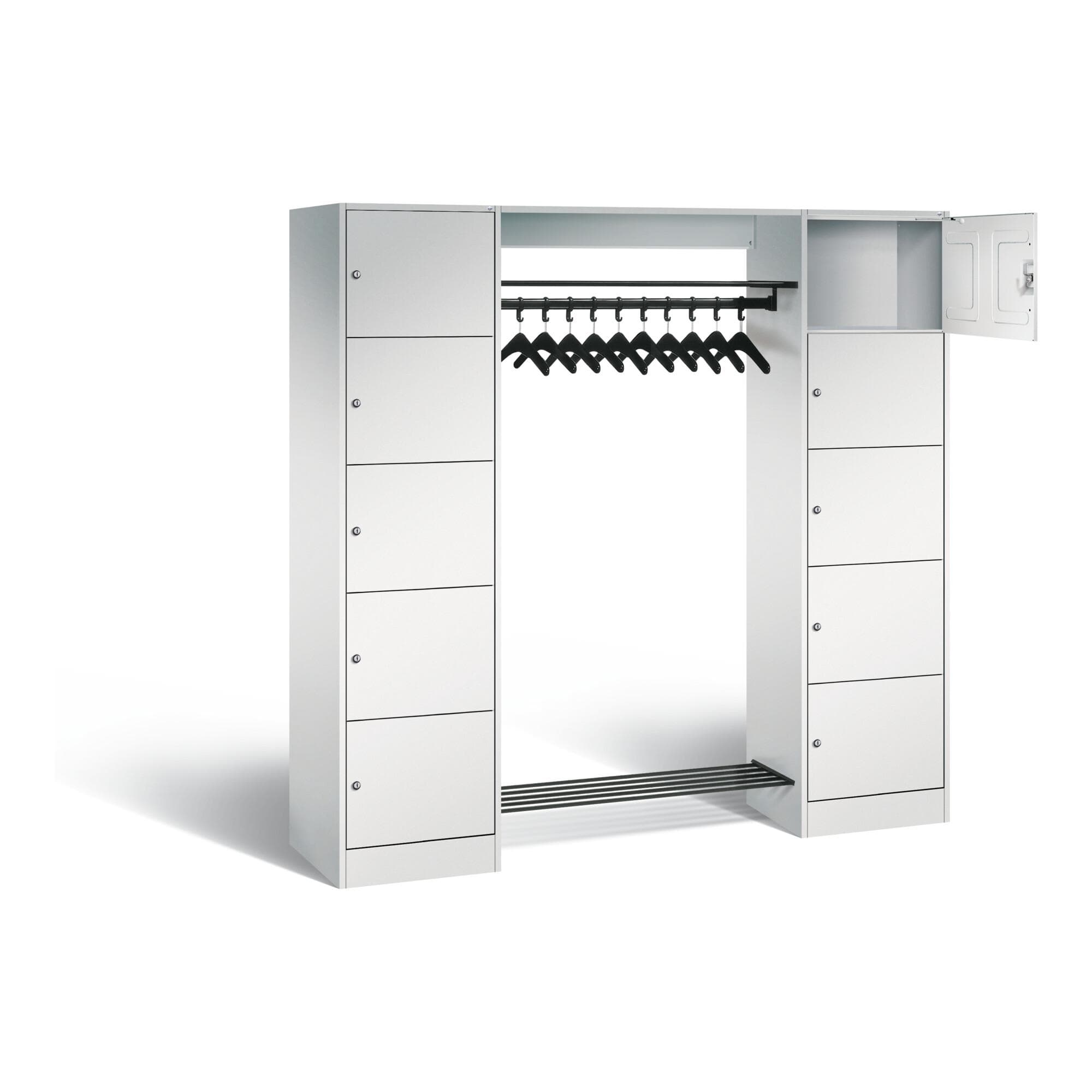 C+P Offene Garderobe Serie 8070 Lichtgrau