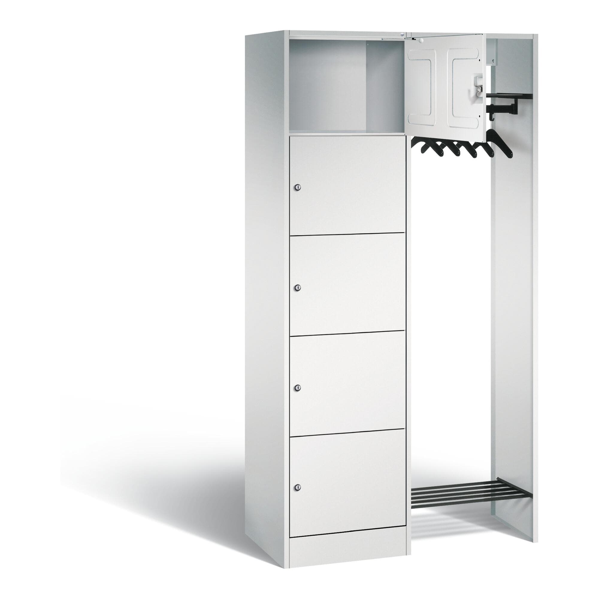 C+P Offene Garderobe Serie 8070 Lichtgrau