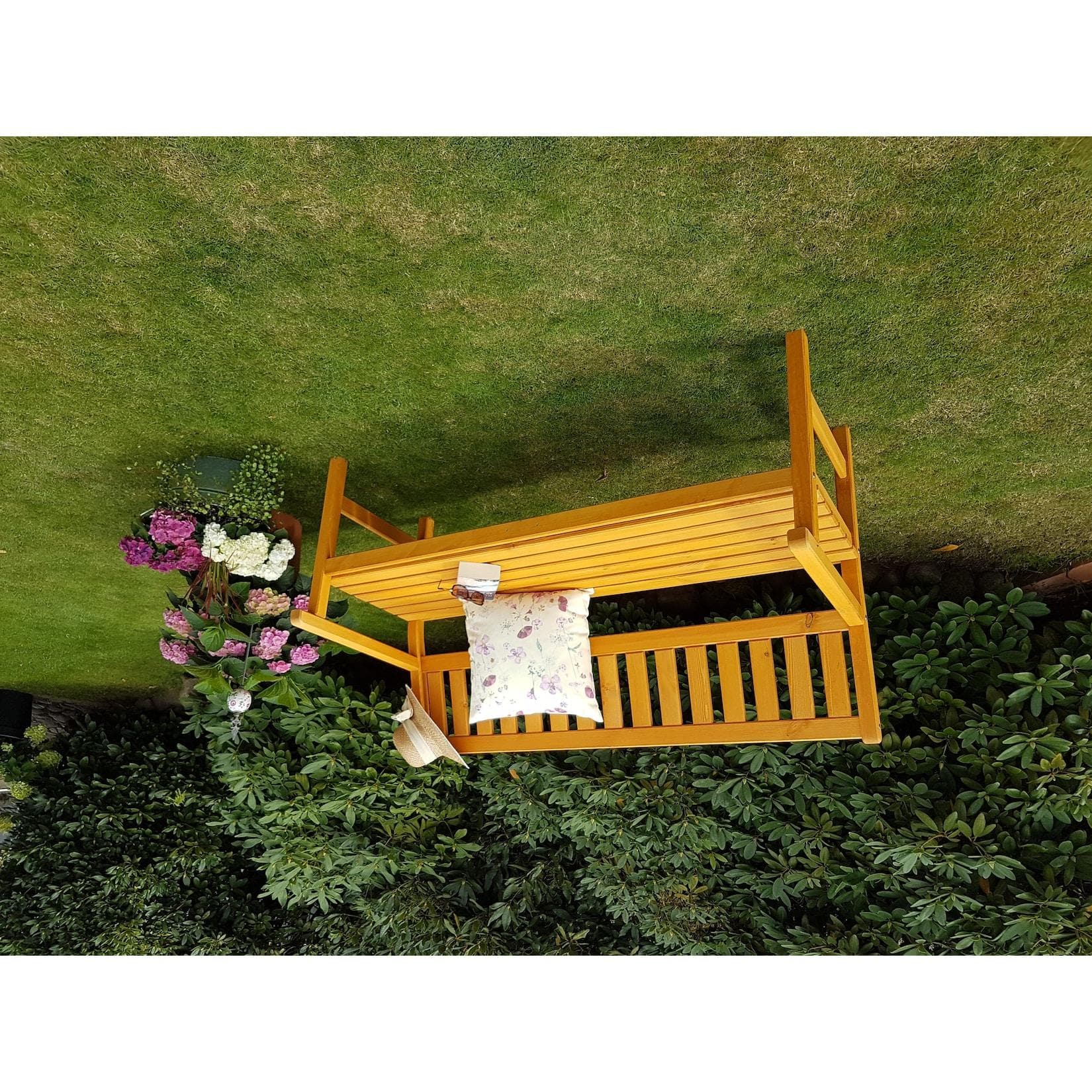 Promadino Gartenbank Johanna 3-Sitzer Honigbraun