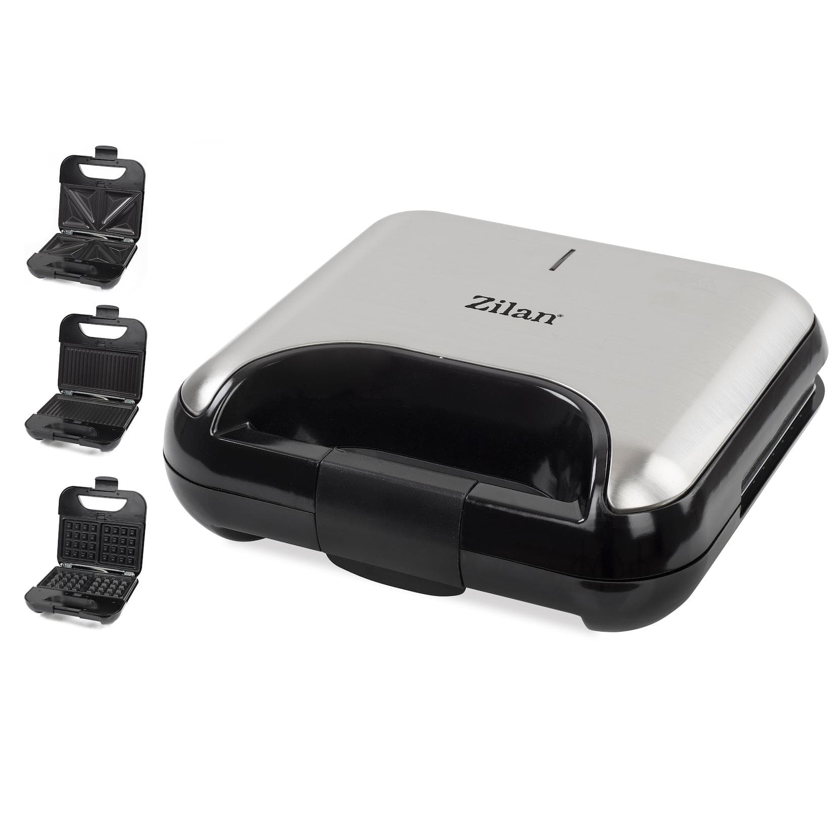 Zilan 3in1 Sandwichmaker Kontaktgrill Waffeleisen 800W
