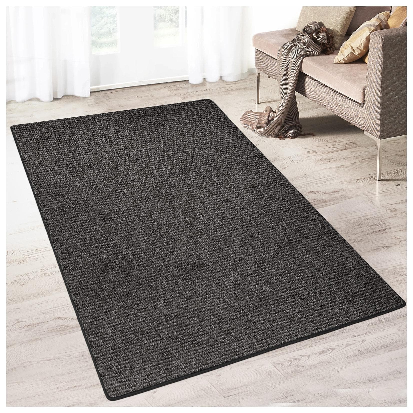 Karat Teppich auf Maß Carlton Anthrazit 77