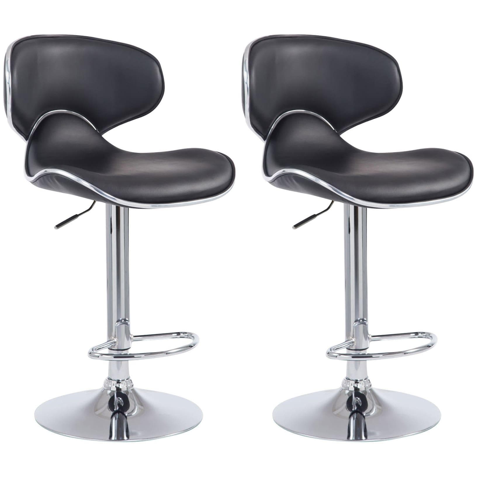 TPFLiving Barhocker Las Palmas Set: Höhenverstellbar, Kunstleder Grün