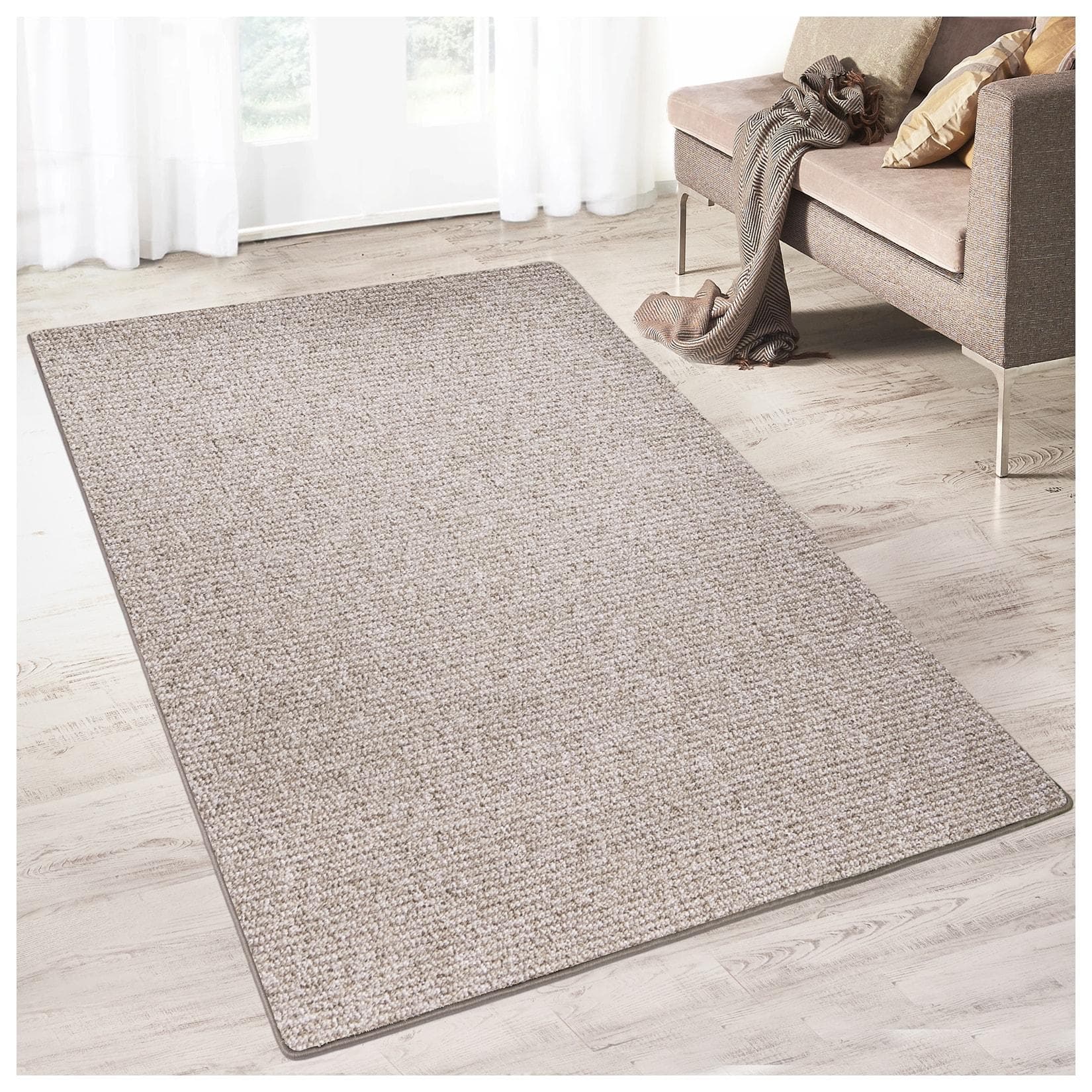 Karat Teppich auf Maß Carlton Graubeige 71 - Maßgefertigter Wohnteppich