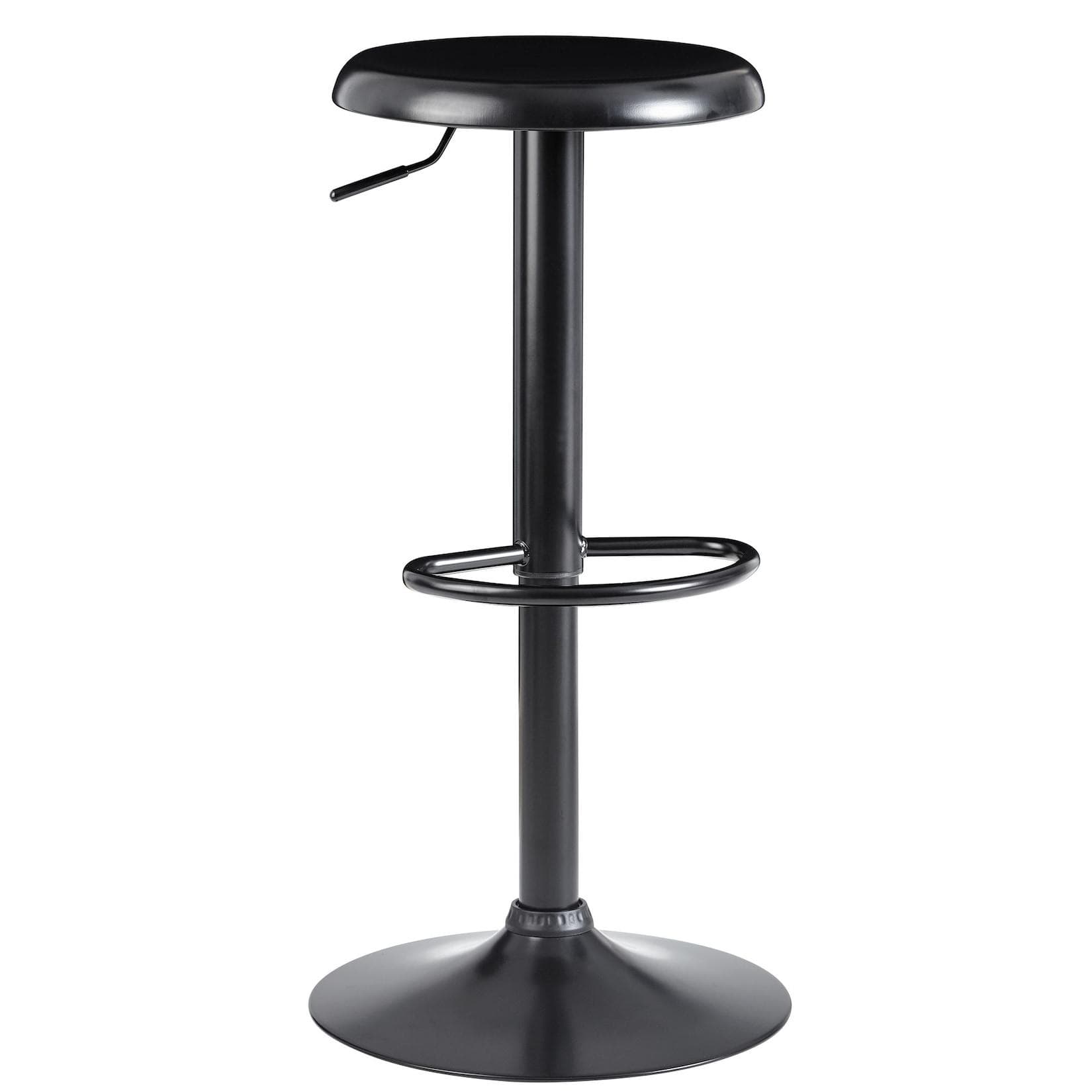 KADIMA DESIGN Barhocker Höhenverstellbar Schwarz mit Fußablage