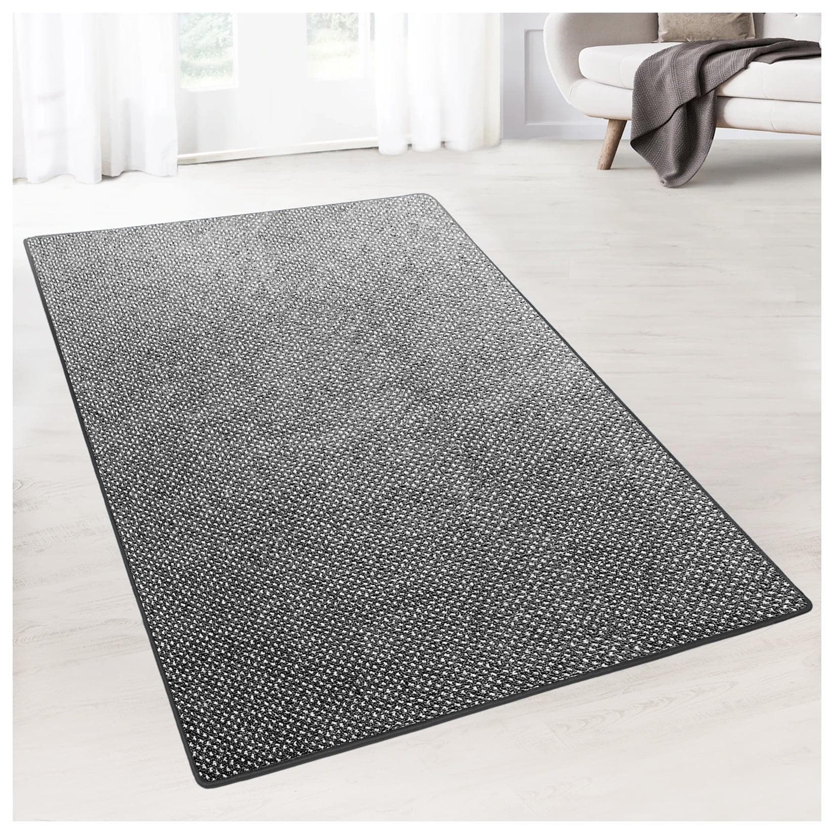 Karat Teppich-Läufer auf Maß Ponto Anthrazit