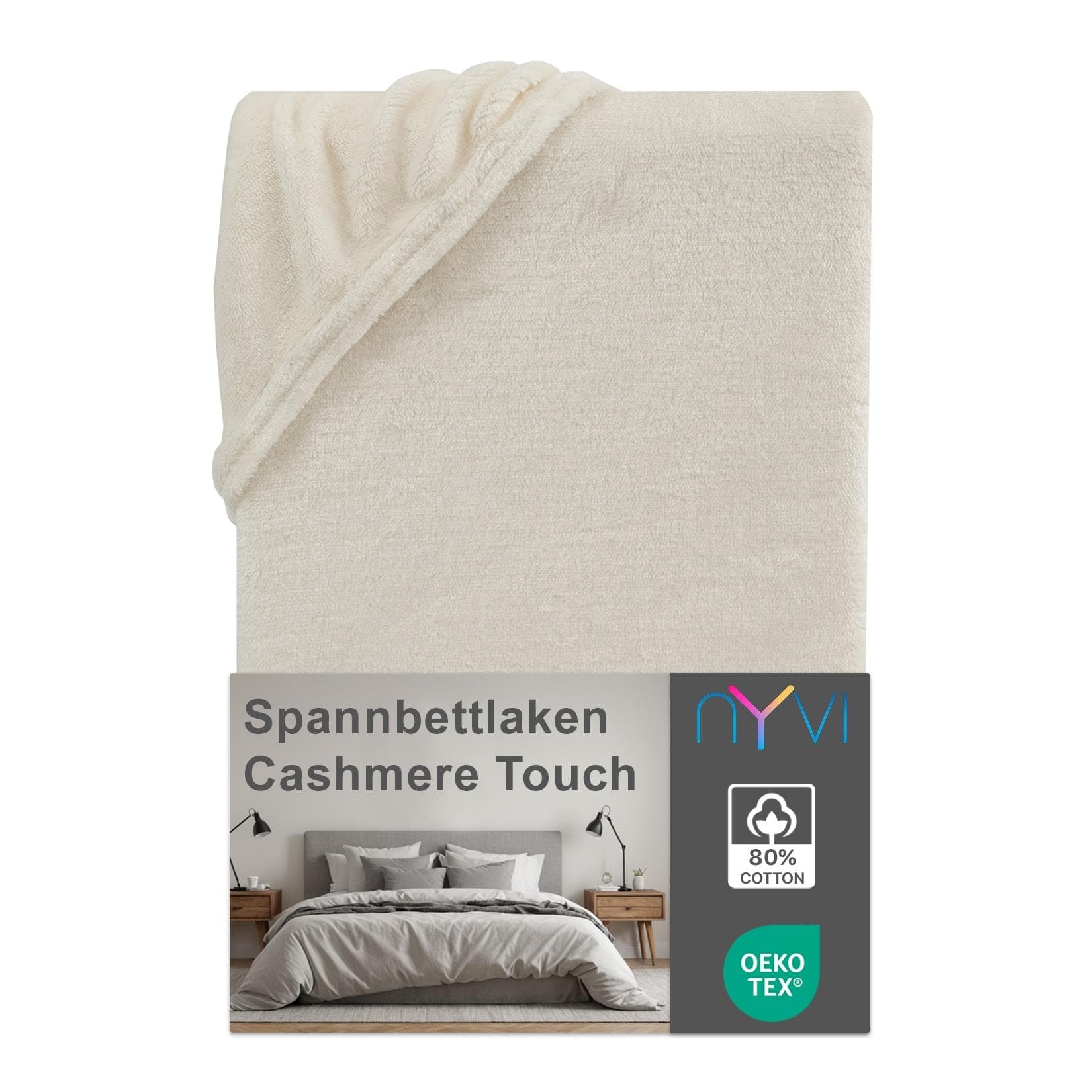 NYVI Spannbettlaken DreamScience Cashmere Touch Spannbetttuch - Kuschelweiches Bettlaken