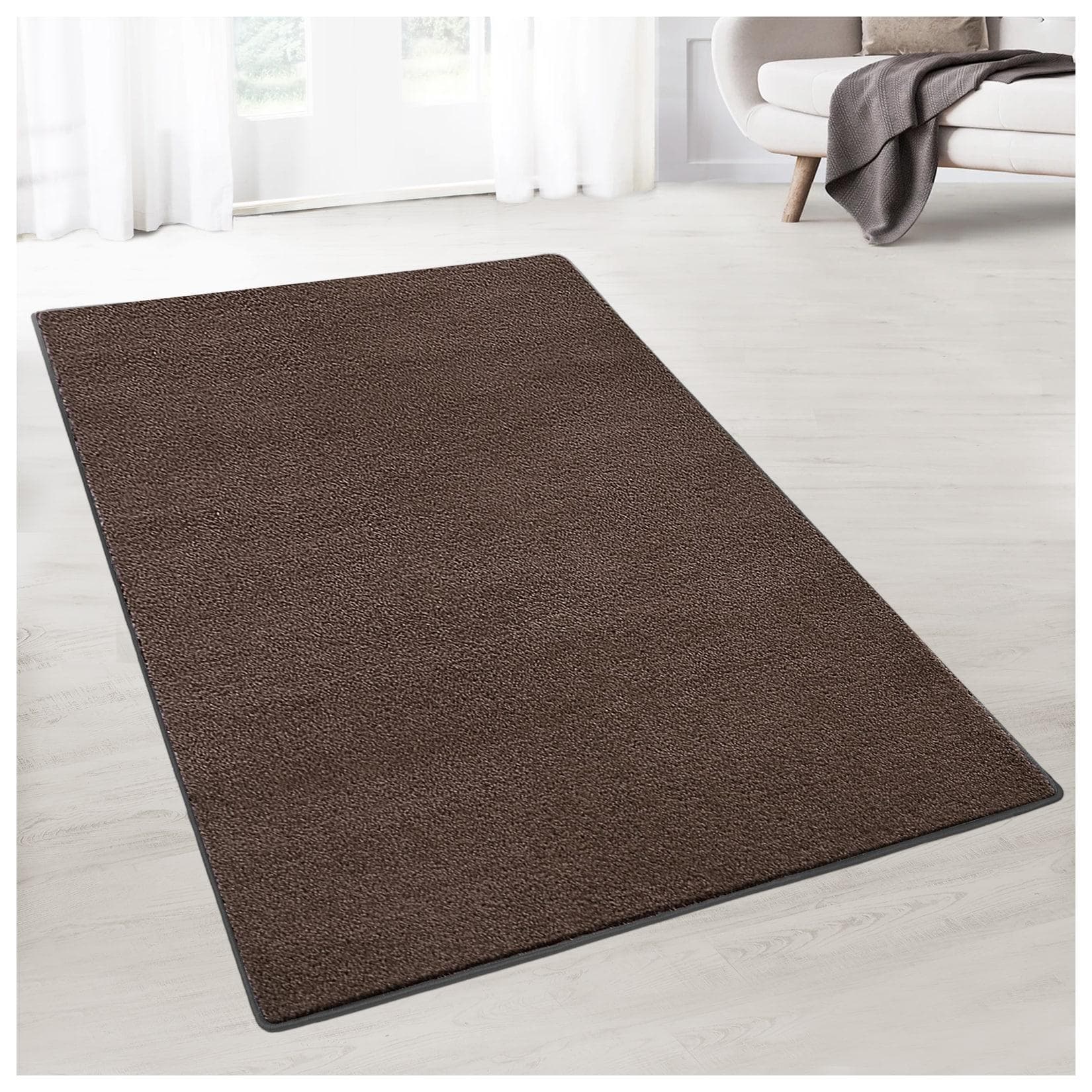 karathomeliving Teppich-Läufer auf Maß Dynasty Velours Schlamm