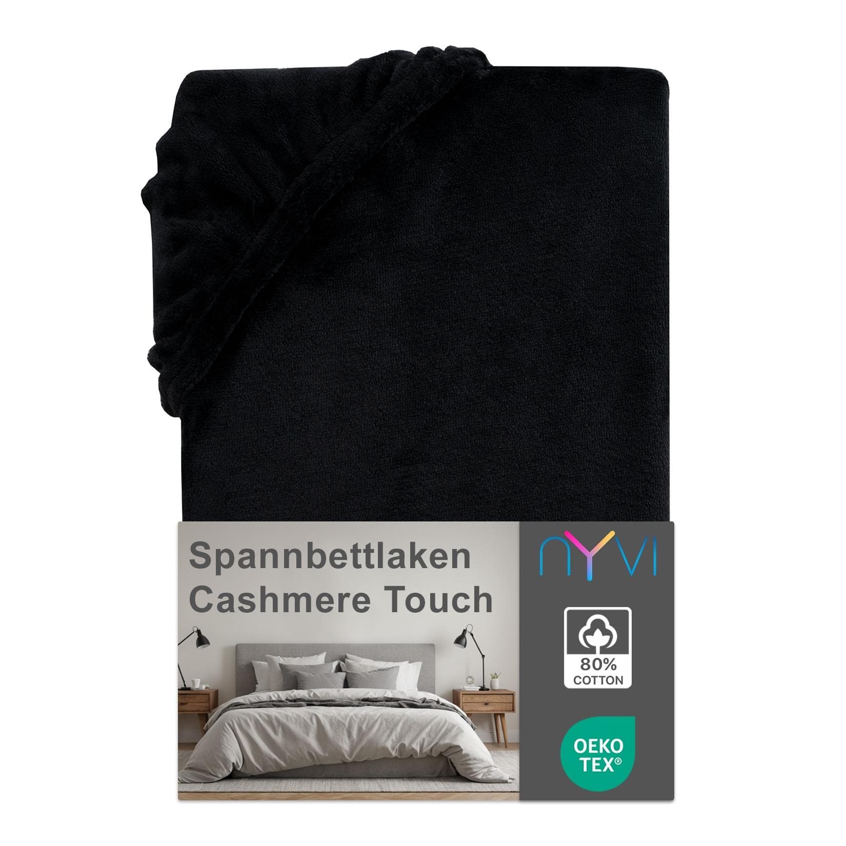 NYVI Spannbettlaken DreamScience Cashmere Touch Spannbetttuch - Kuschelweiches & Wärmendes Bettlaken