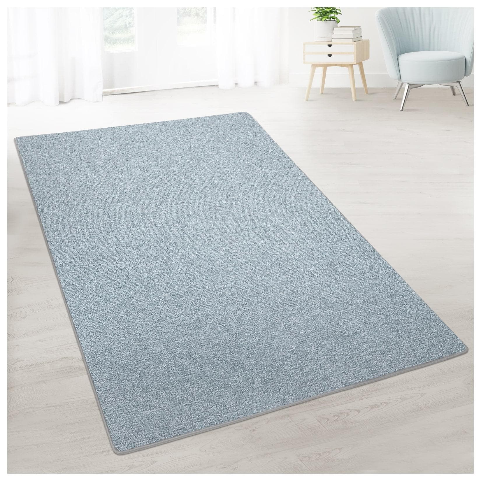 casa pura Teppich-Läufer London Hellgrau auf Maß