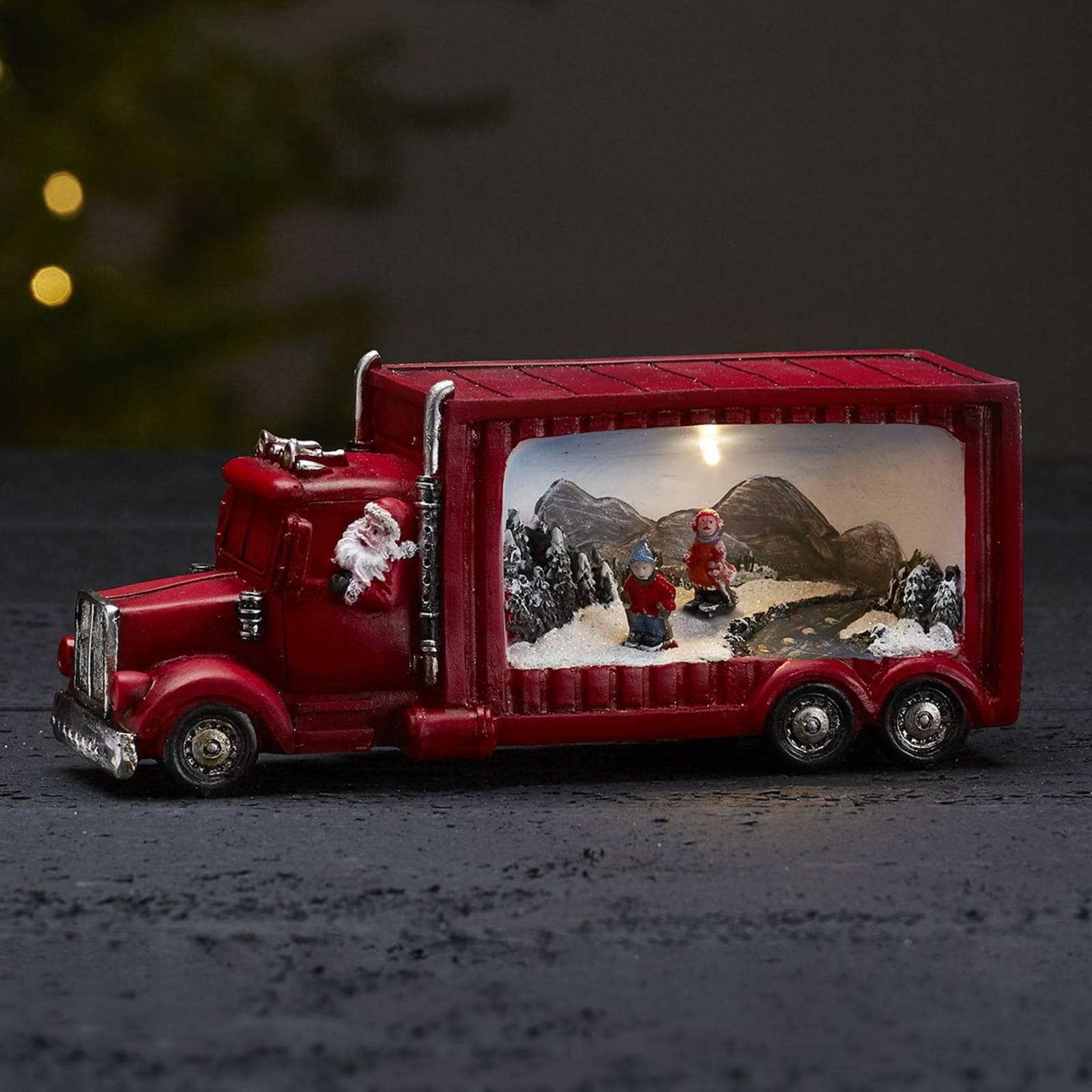 Merryville LED-Dekolampe Weihnachtsmanntruck
