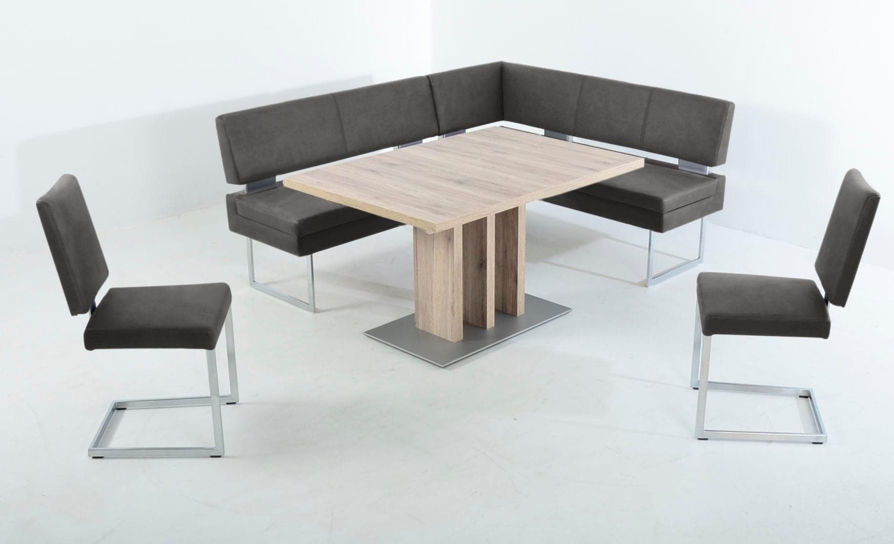 K+W Komfort & Wohnen Essgruppe Santiago Eckbankgruppe Leder Schoko 78