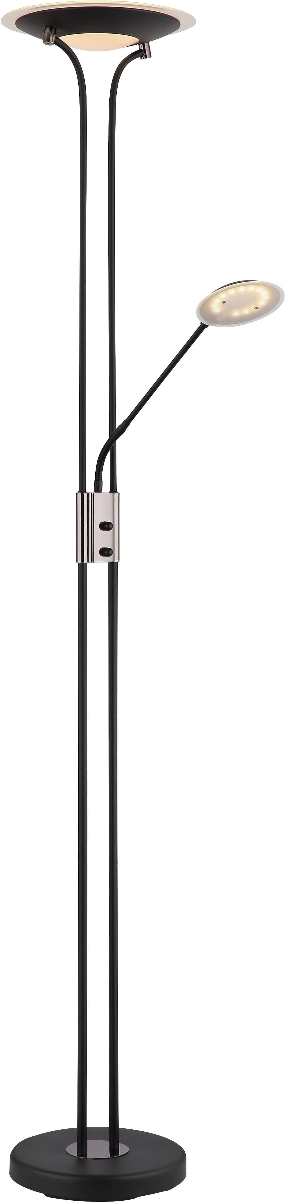 GLOBO LIGHTING TAMIKA LED Deckenfluter Stehlampe Schwarz Glas Dimmbar