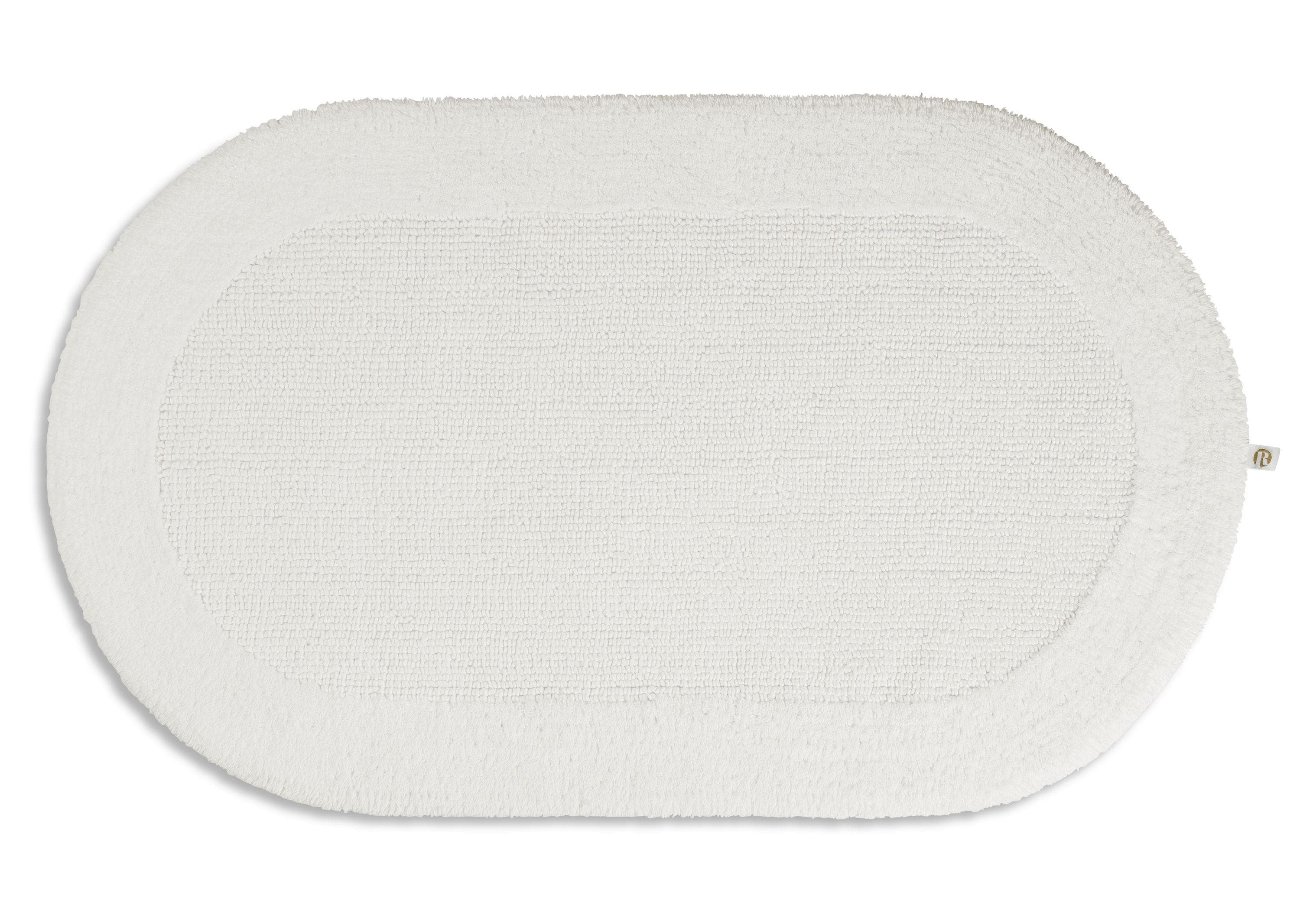 Badematte RHOMTUFT EXQUISIT Baumwolle Weiß