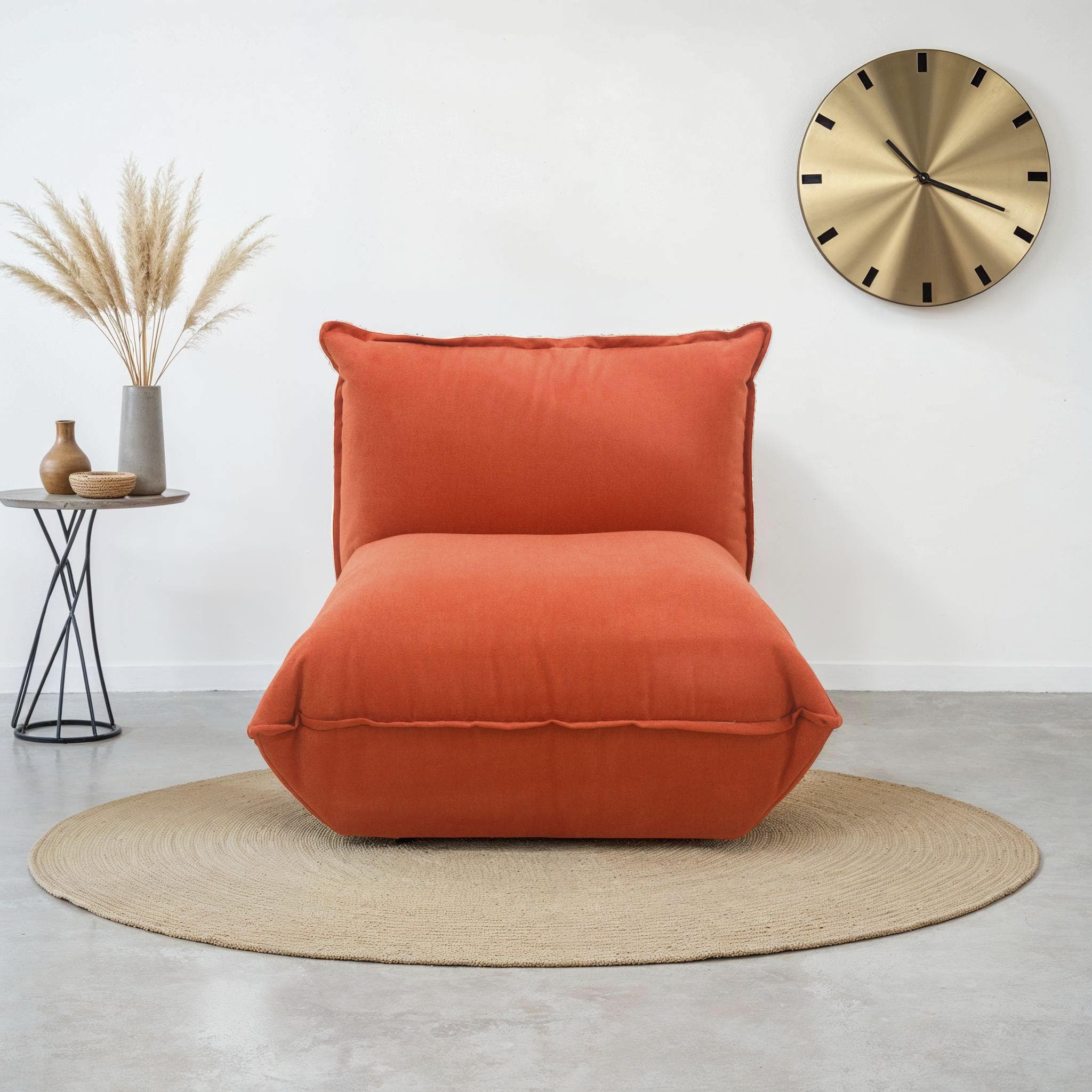 DOMO COLLECTION Nantes Loungesessel Wohlfühlsessel Orange Federkernpolsterung