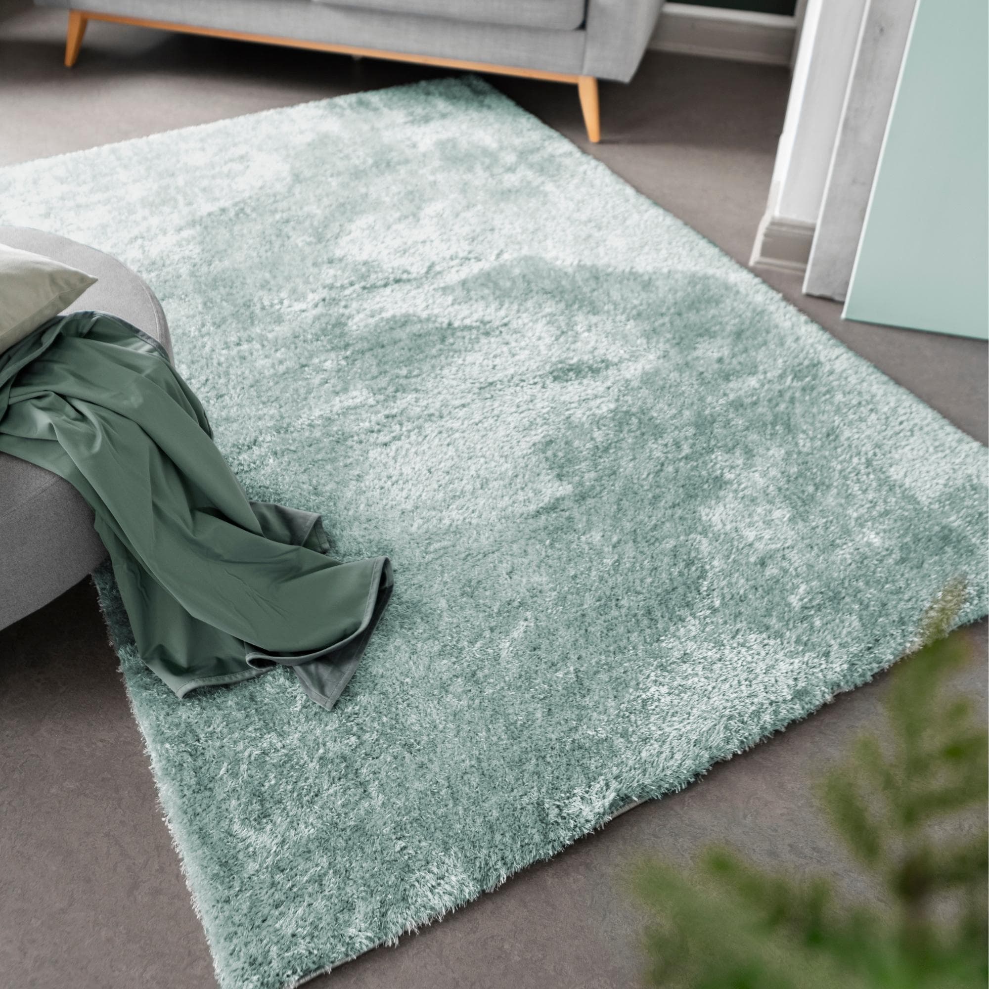 LUXOR living Hochflor-Teppich Gela Türkis Uni