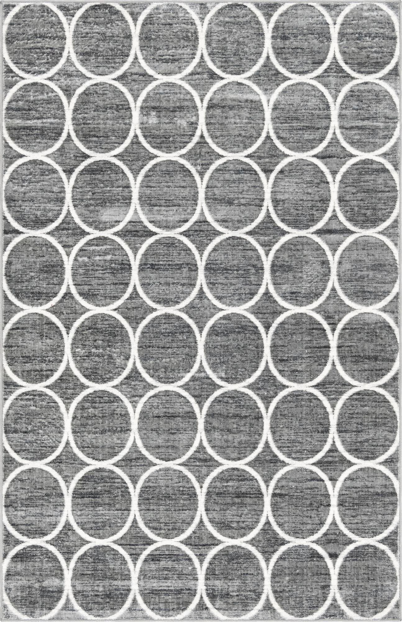 MyFlair Teppich Titan Trellis Grau Retro Skandinavisch Kurzflor